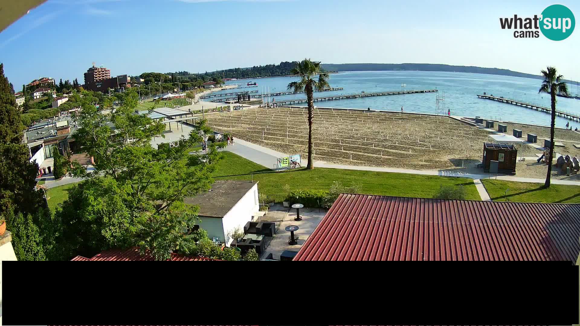 Kamera v živo Portorož plaža – Bungalow
