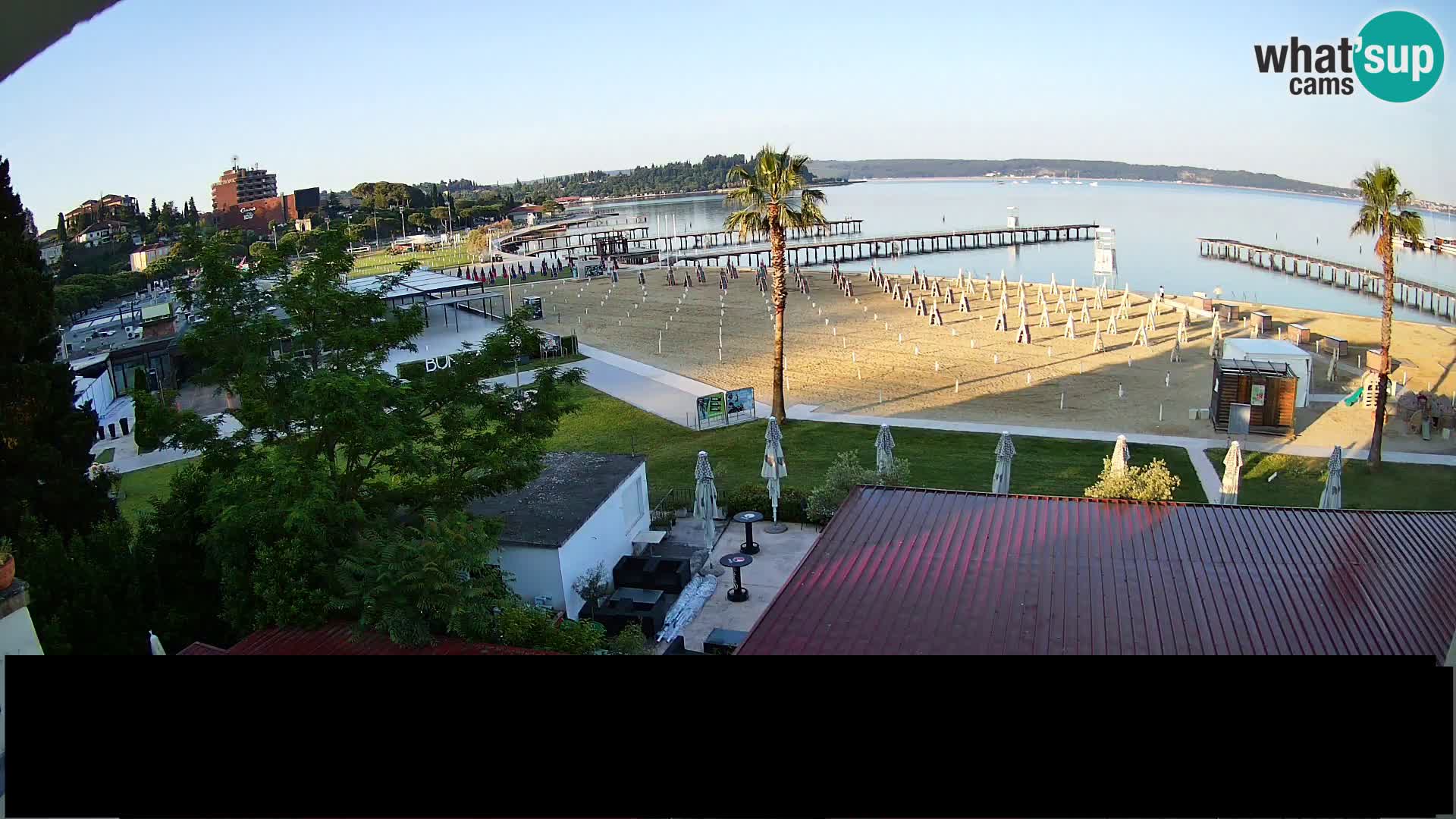 Kamera v živo Portorož plaža – Bungalow