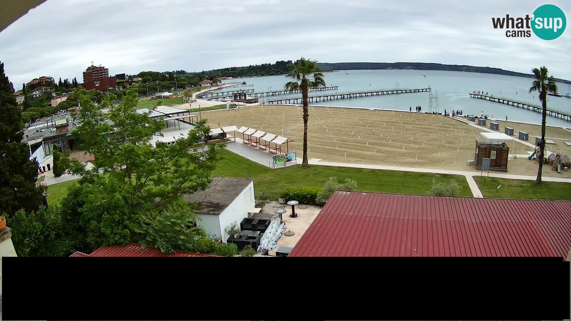 Kamera v živo Portorož plaža – Bungalow