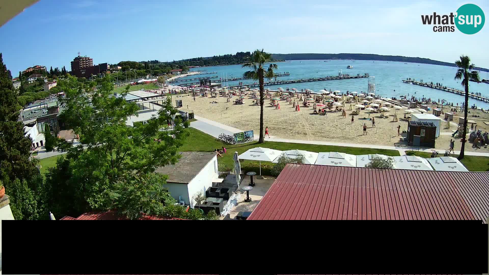 Webcam live Playa Portorož – Caffe Karamela