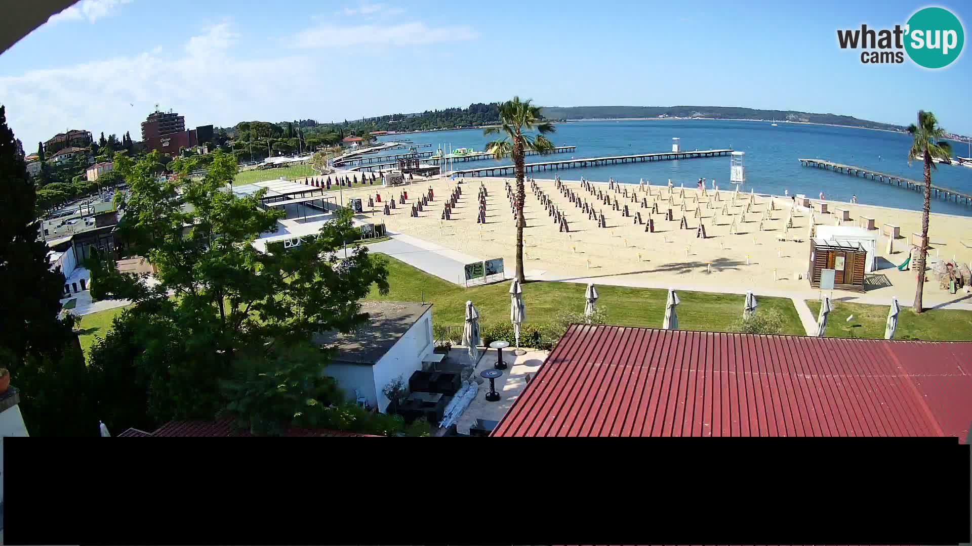 Webcam live Playa Portorož – Caffe Karamela