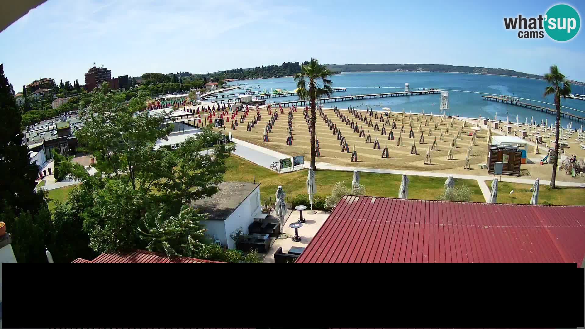 Kamera v živo Portorož plaža – Bungalow