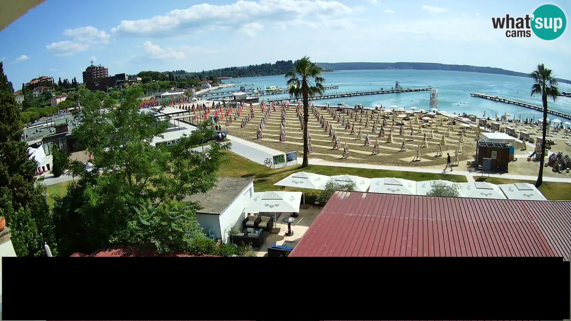 Webcam live Playa Portorož – Caffe Karamela