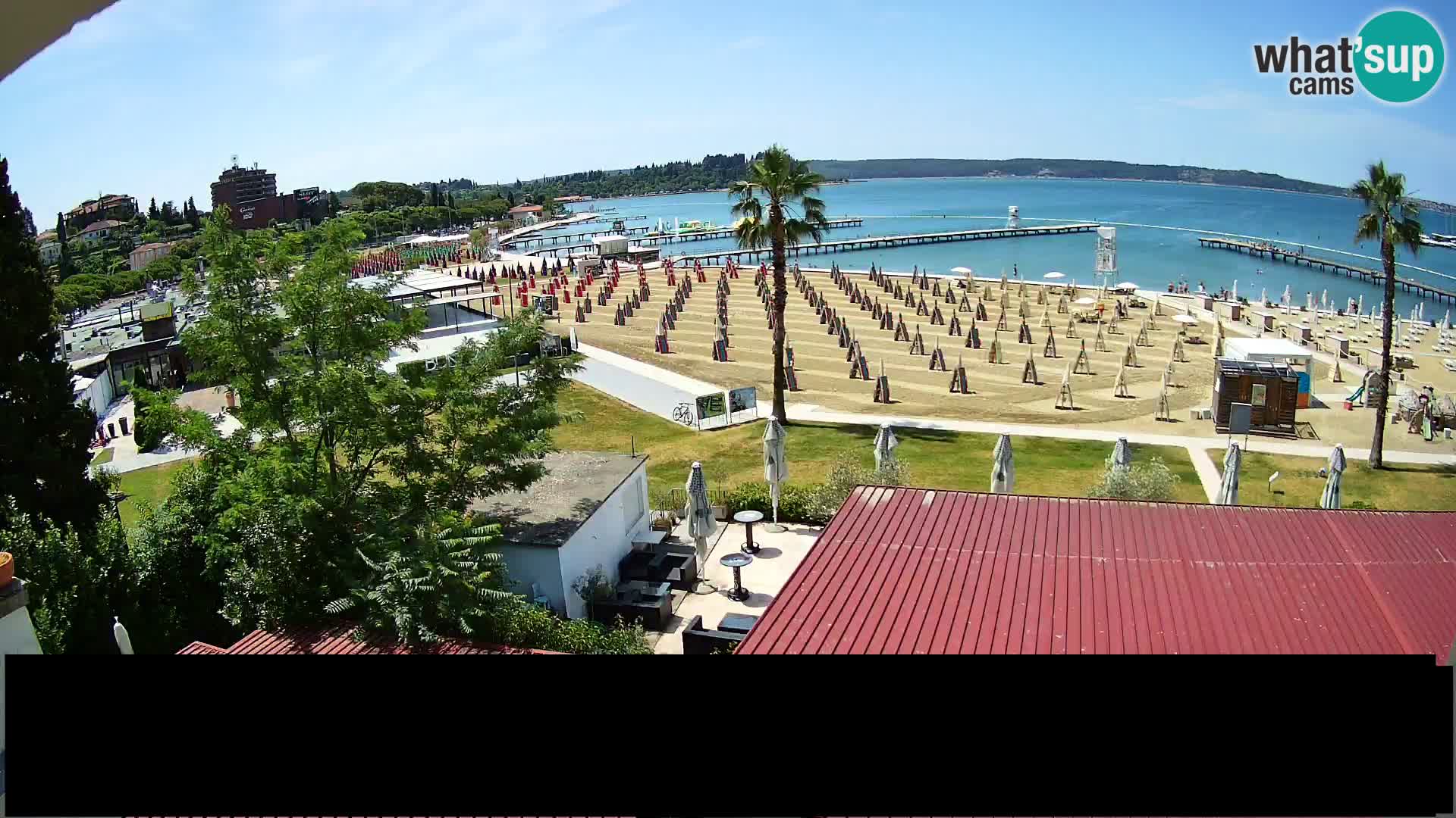 Webcam live Plage Portorož – Caffe Karamela