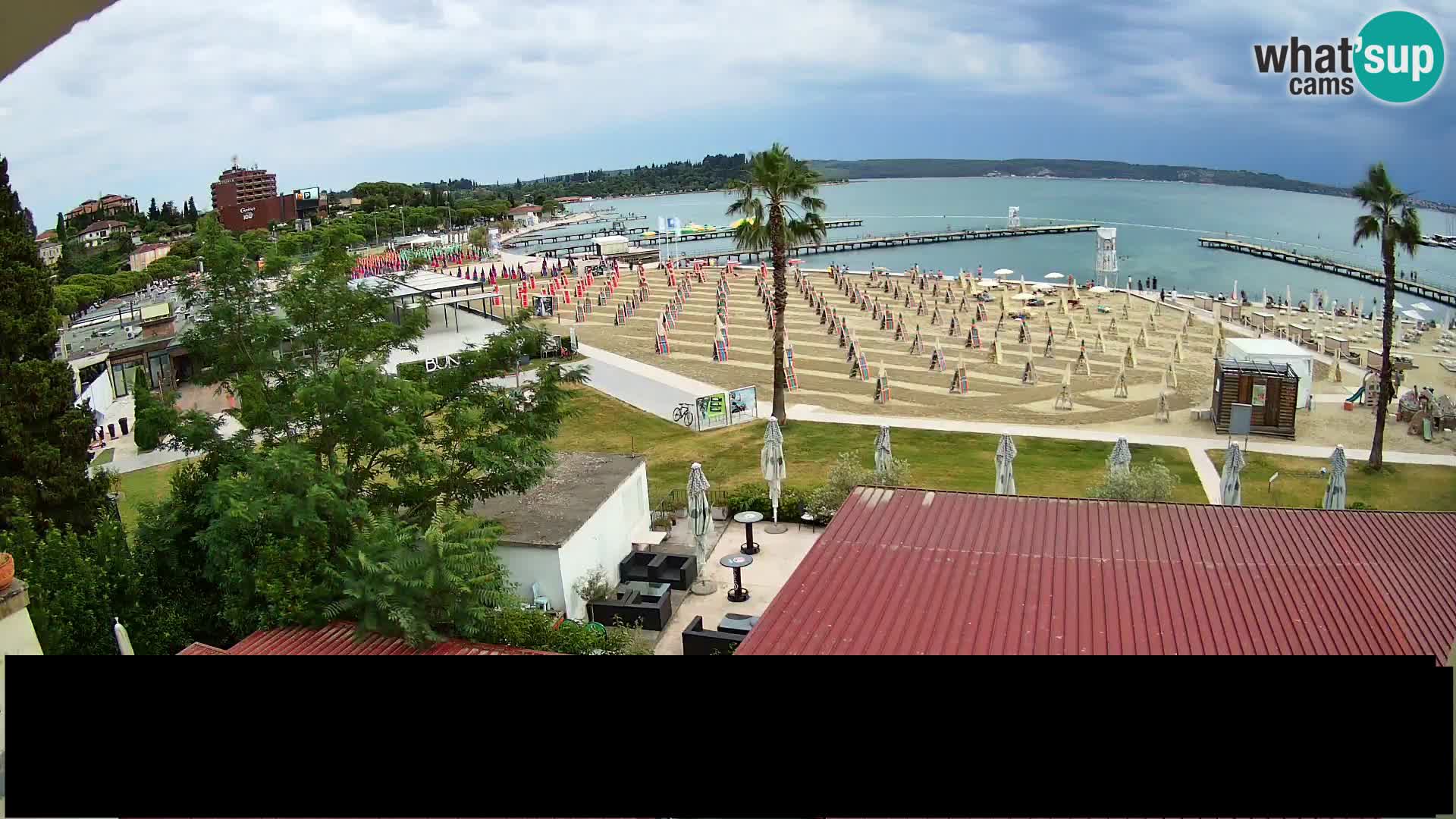 Webcam live Plage Portorož – Caffe Karamela