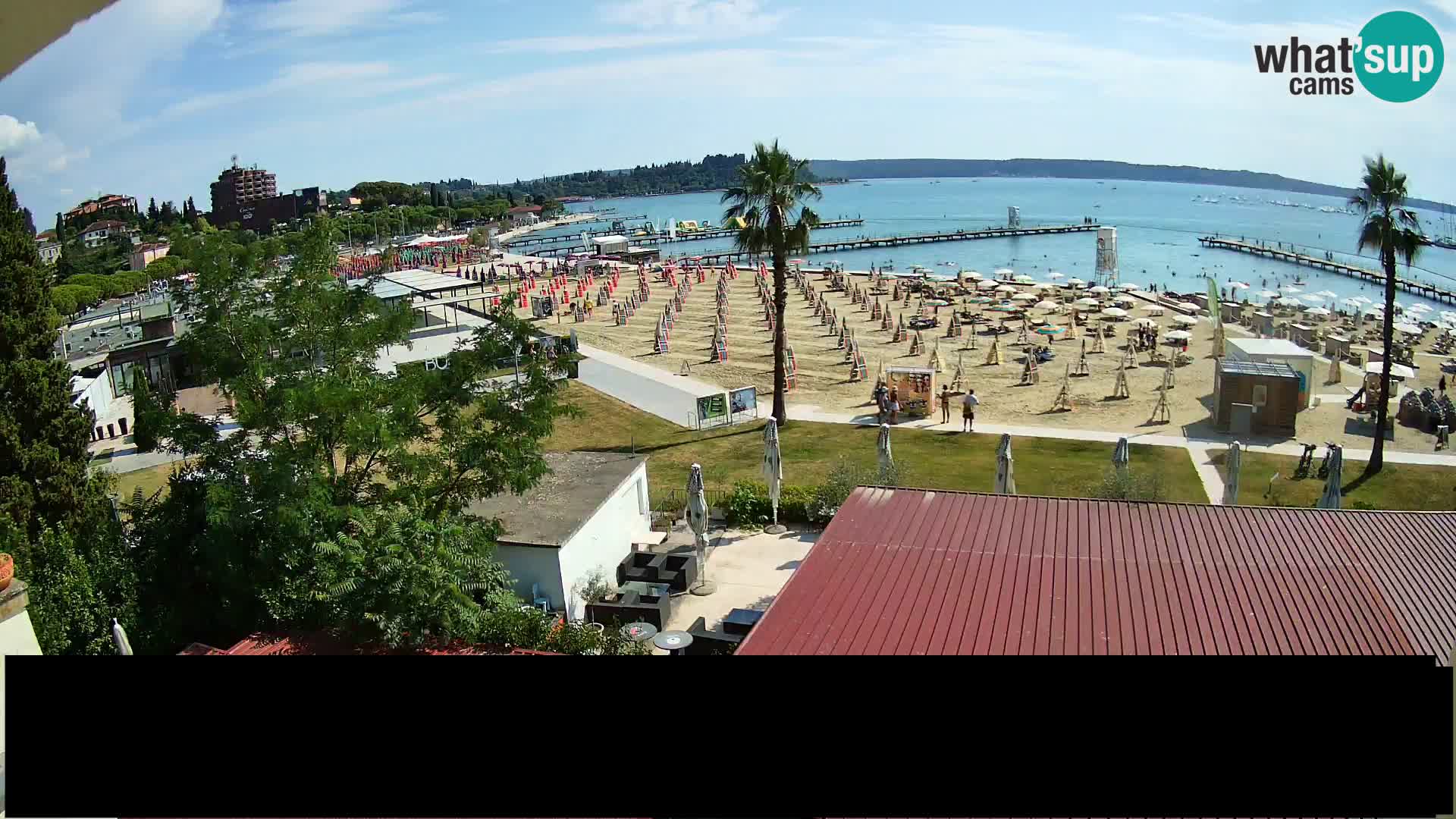 Kamera v živo Portorož plaža – Bungalow