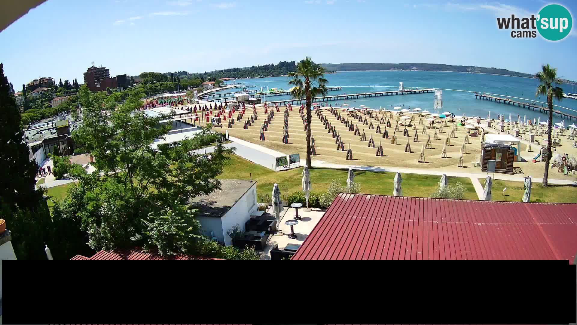 Webcam live Plage Portorož – Caffe Karamela