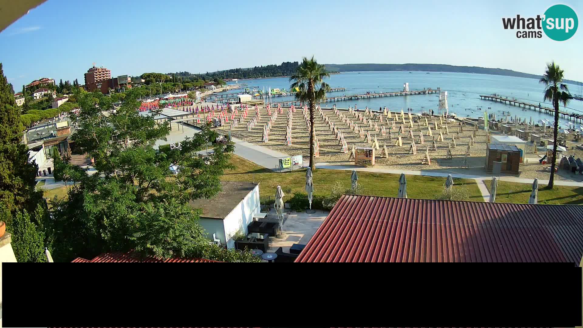 Kamera v živo Portorož plaža – Bungalow
