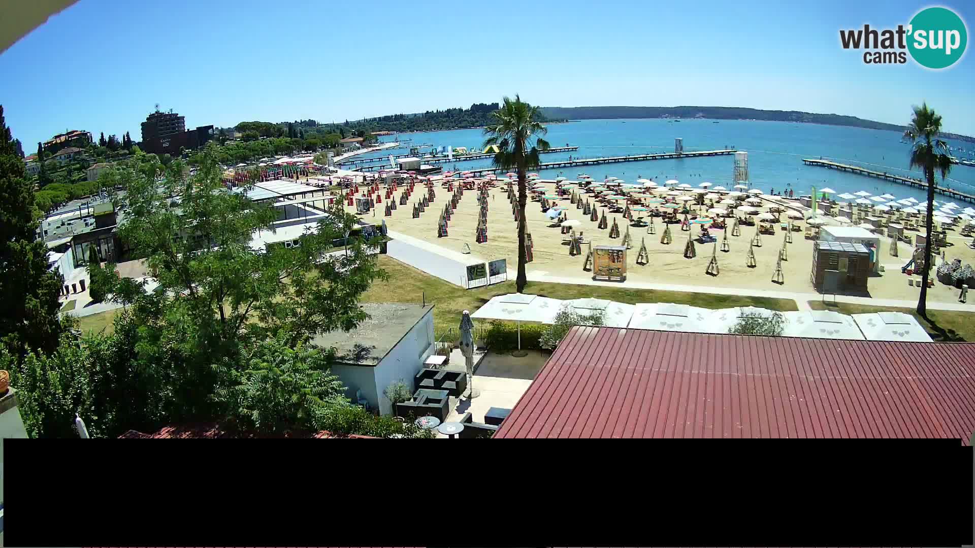 Webcam live Plage Portorož – Caffe Karamela