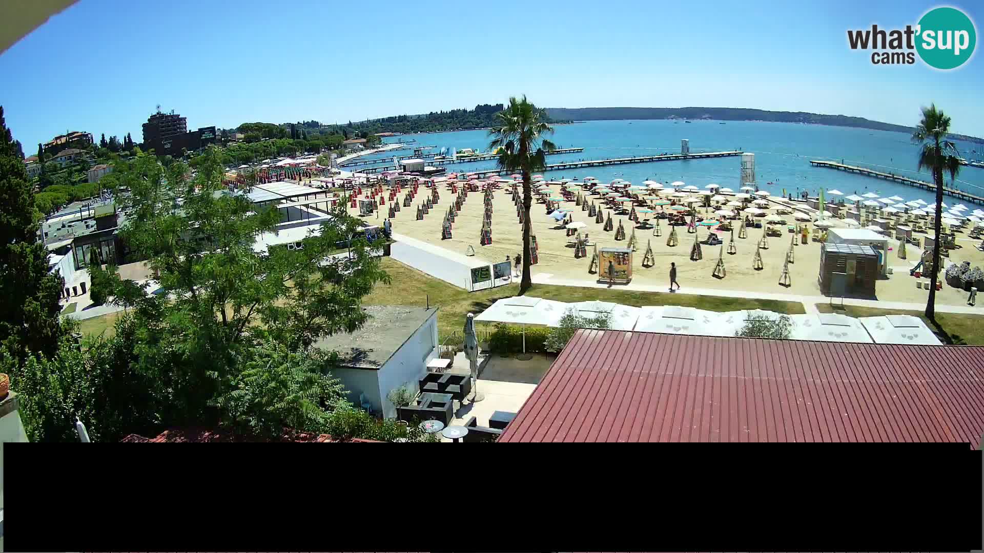 Webcam live Playa Portorož – Caffe Karamela