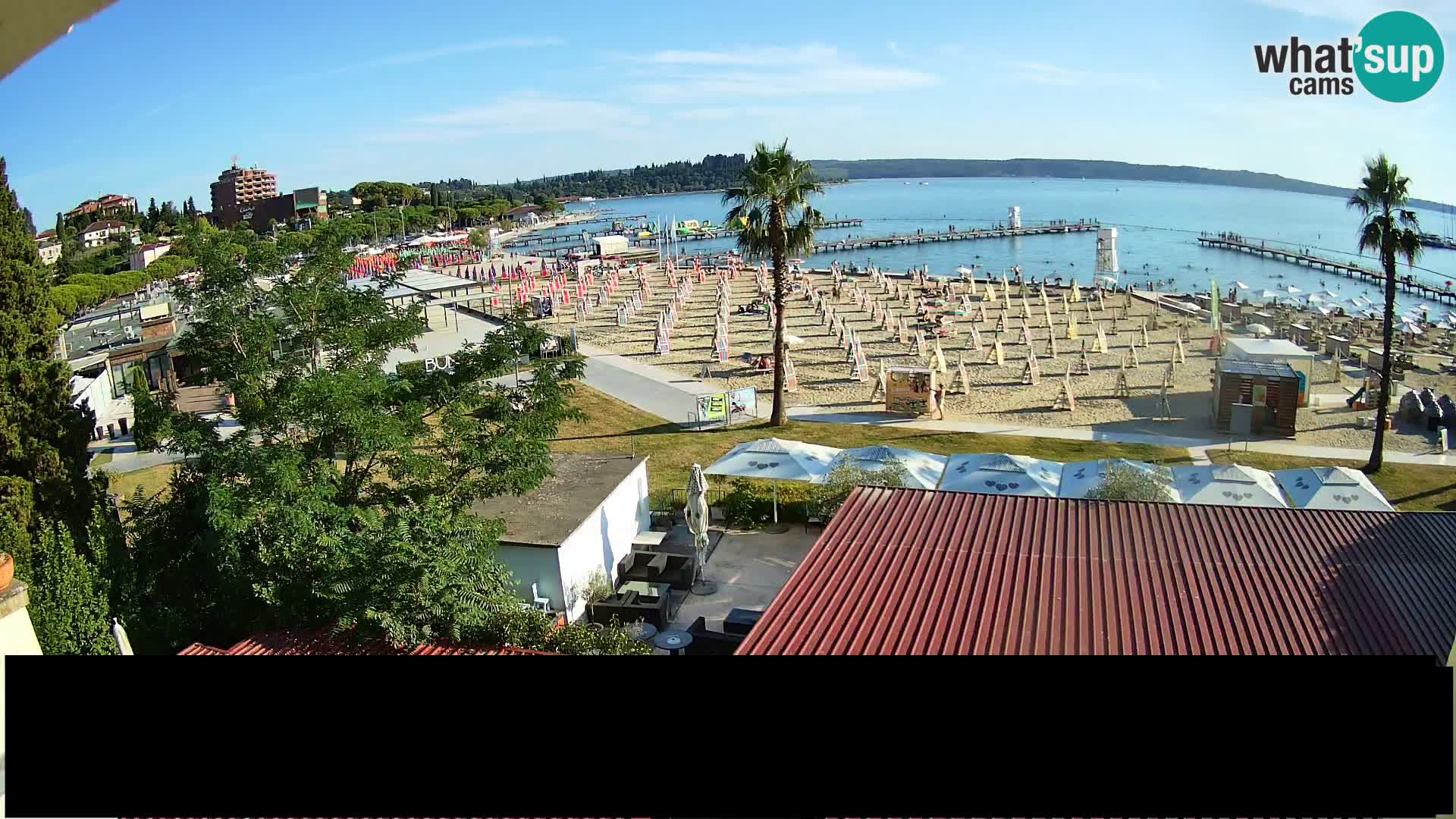 Webcam live Plage Portorož – Caffe Karamela