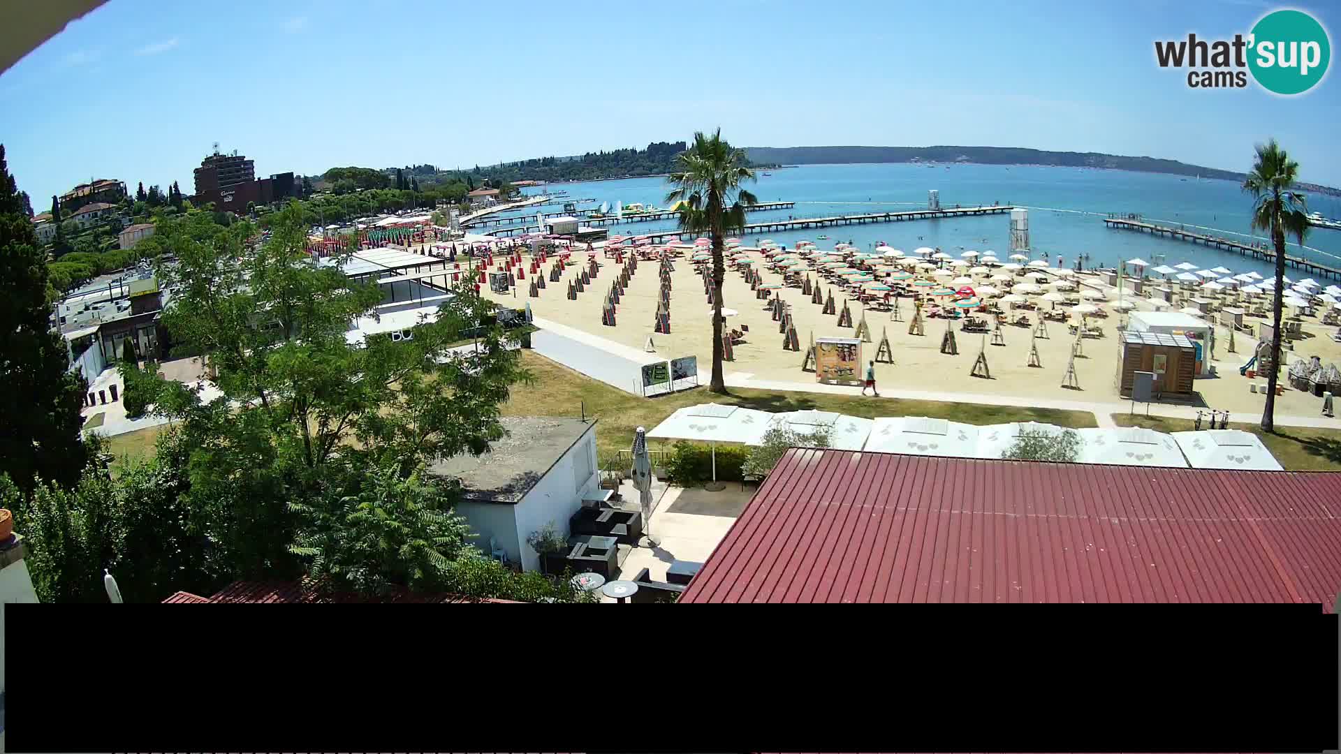 Webcam live Plage Portorož – Caffe Karamela