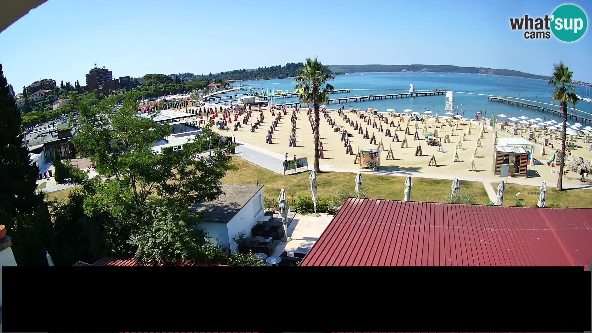 Kamera v živo Portorož plaža – Bungalow