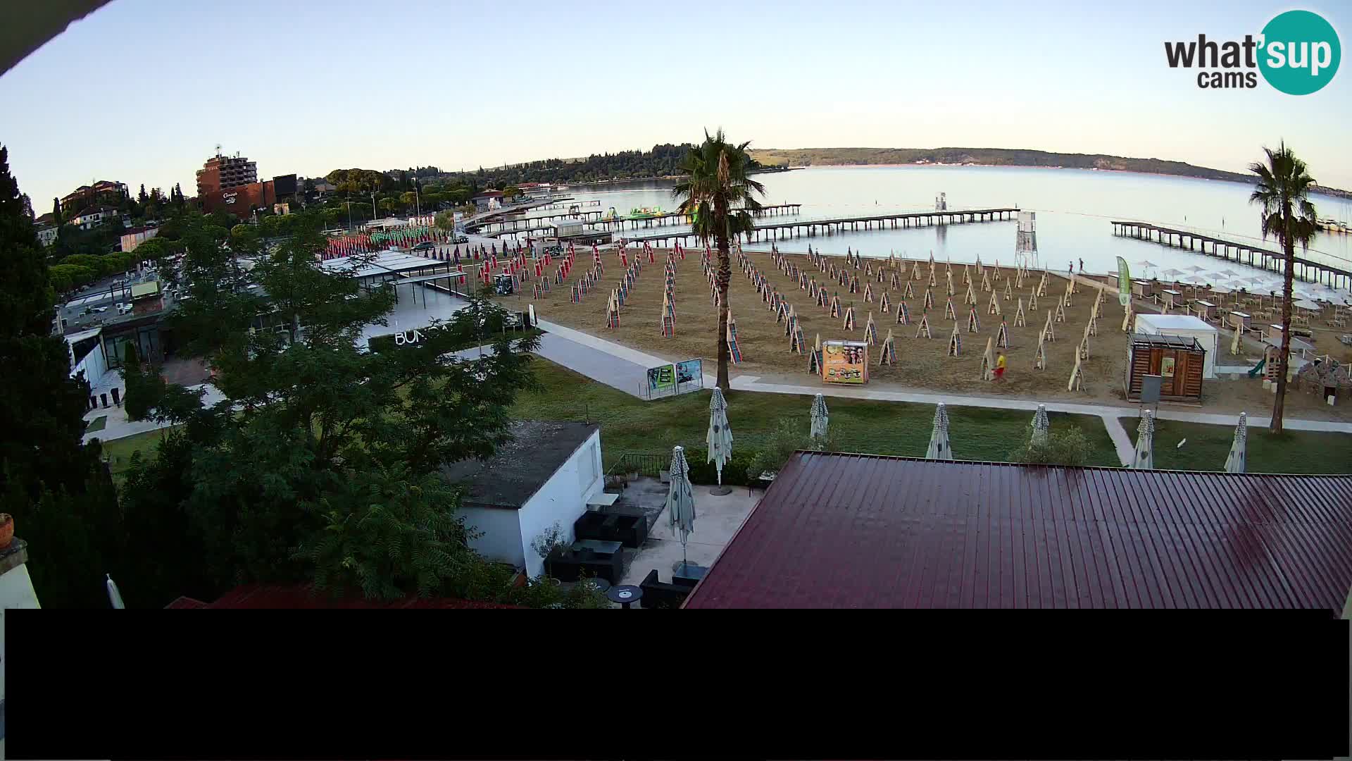 Kamera v živo Portorož plaža – Bungalow