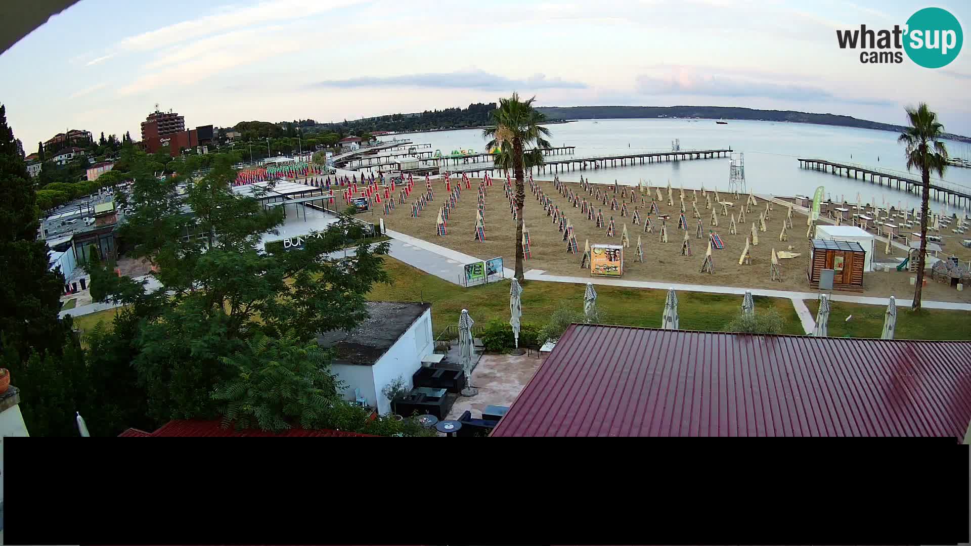 Webcam live Playa Portorož – Caffe Karamela