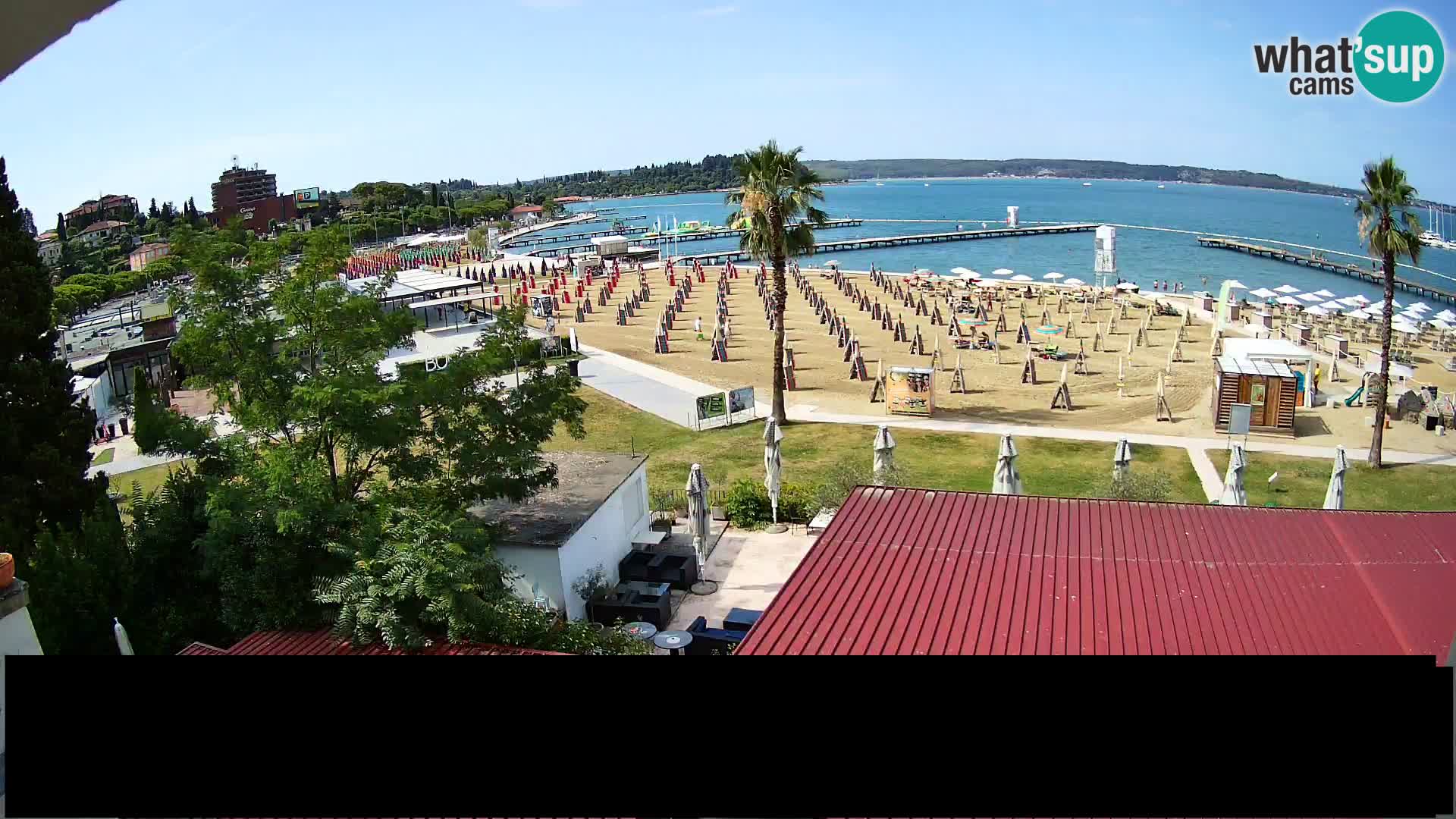 Kamera v živo Portorož plaža – Bungalow