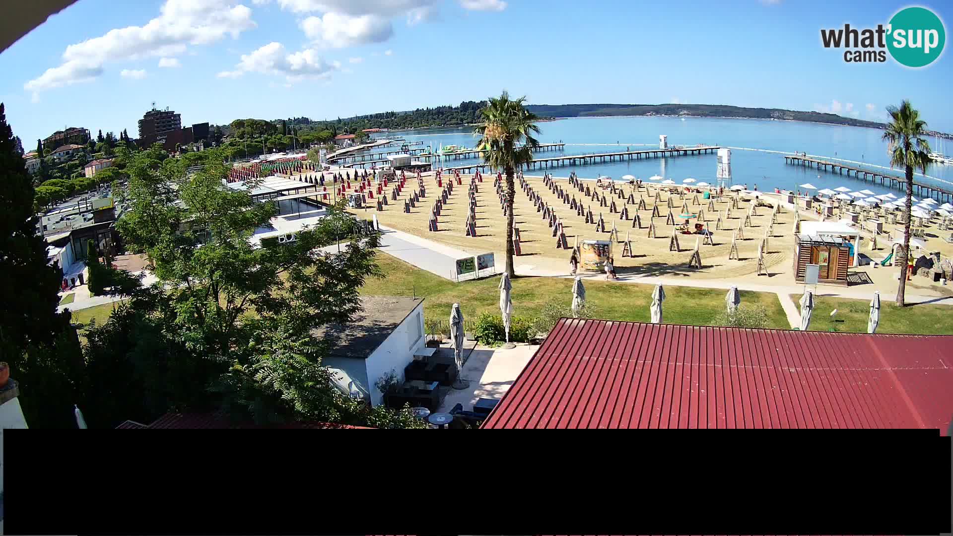 Kamera v živo Portorož plaža – Bungalow
