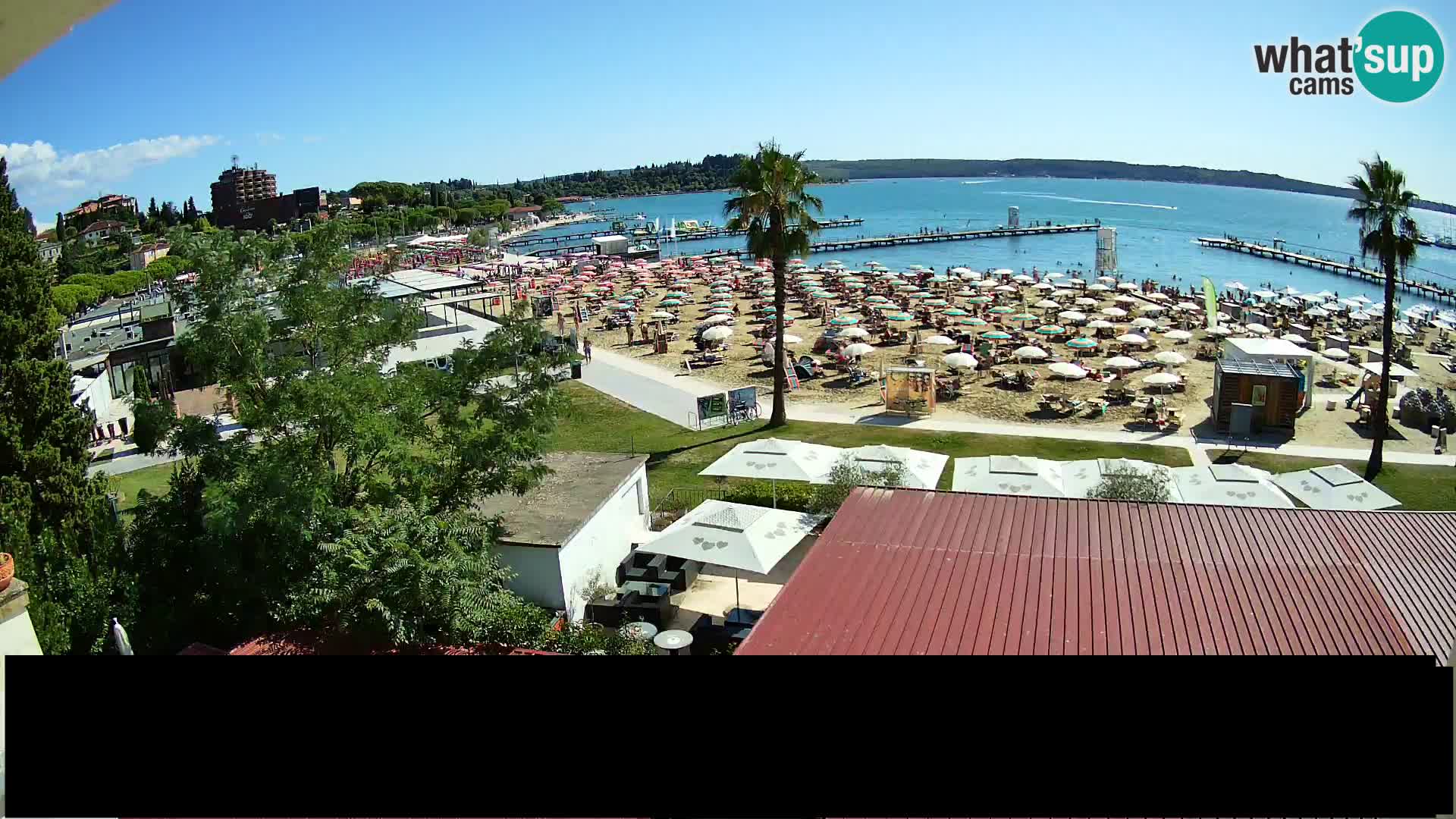 Webcam live Playa Portorož – Caffe Karamela