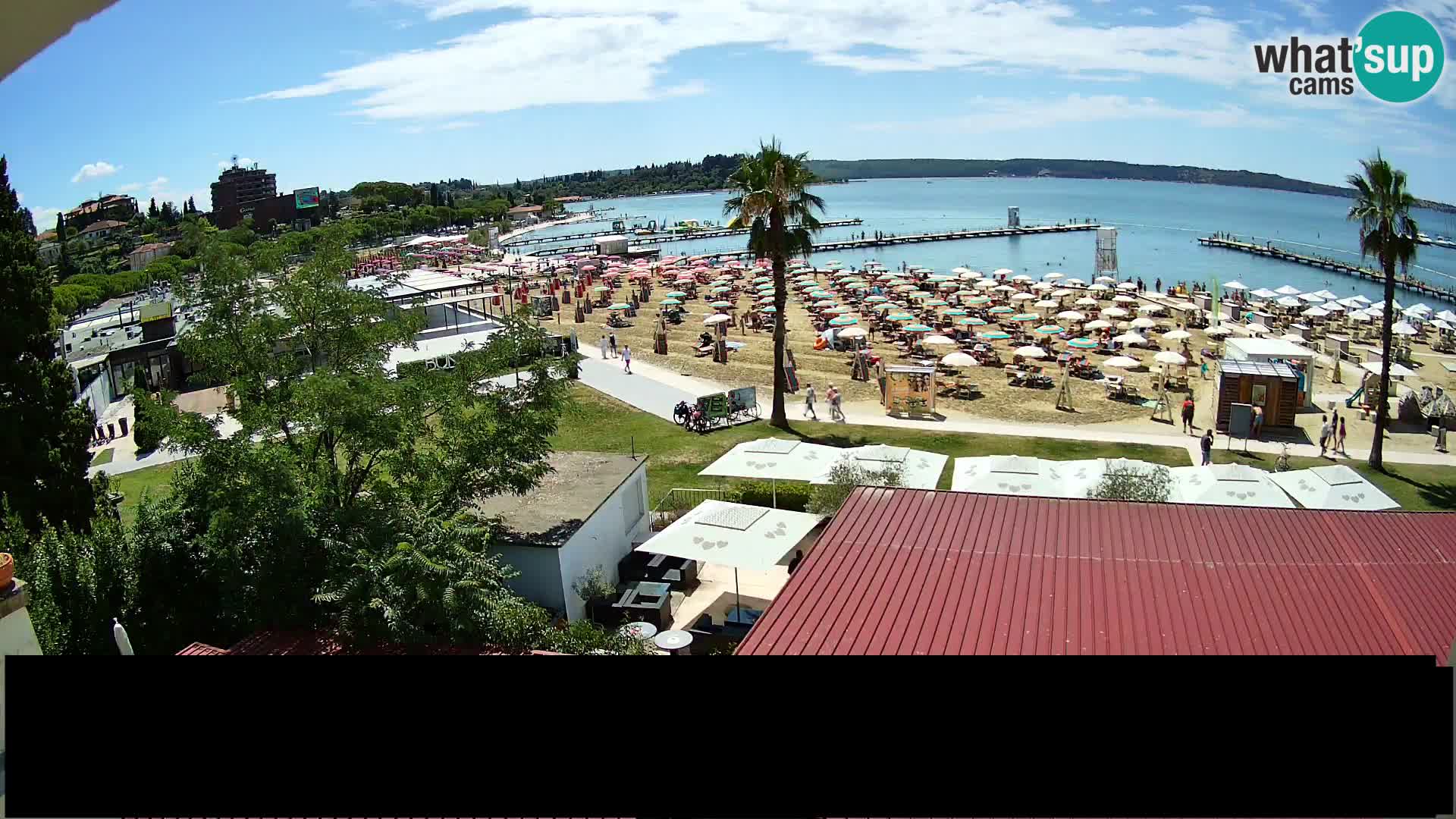 Kamera v živo Portorož plaža – Bungalow