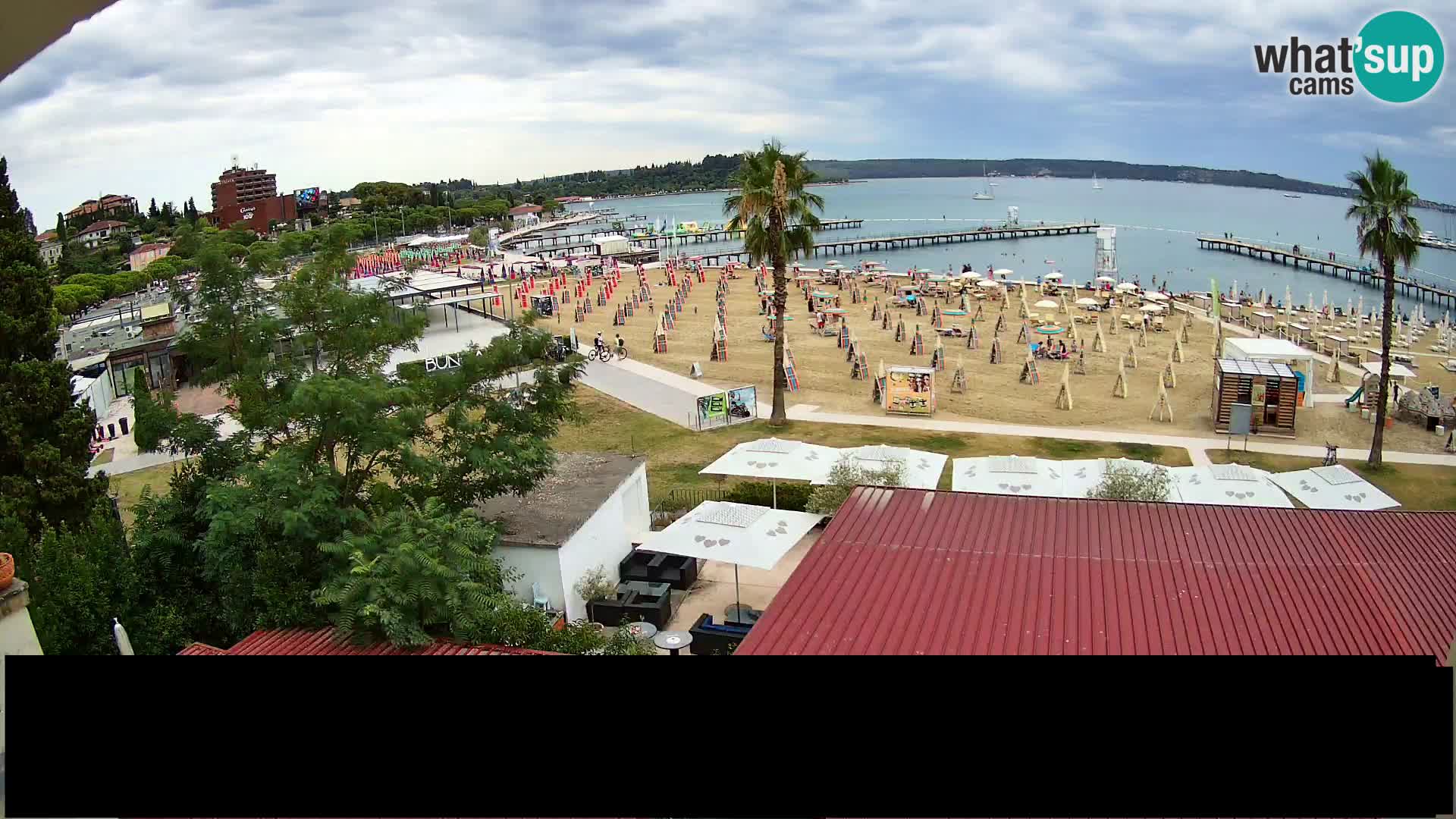 Kamera v živo Portorož plaža – Bungalow