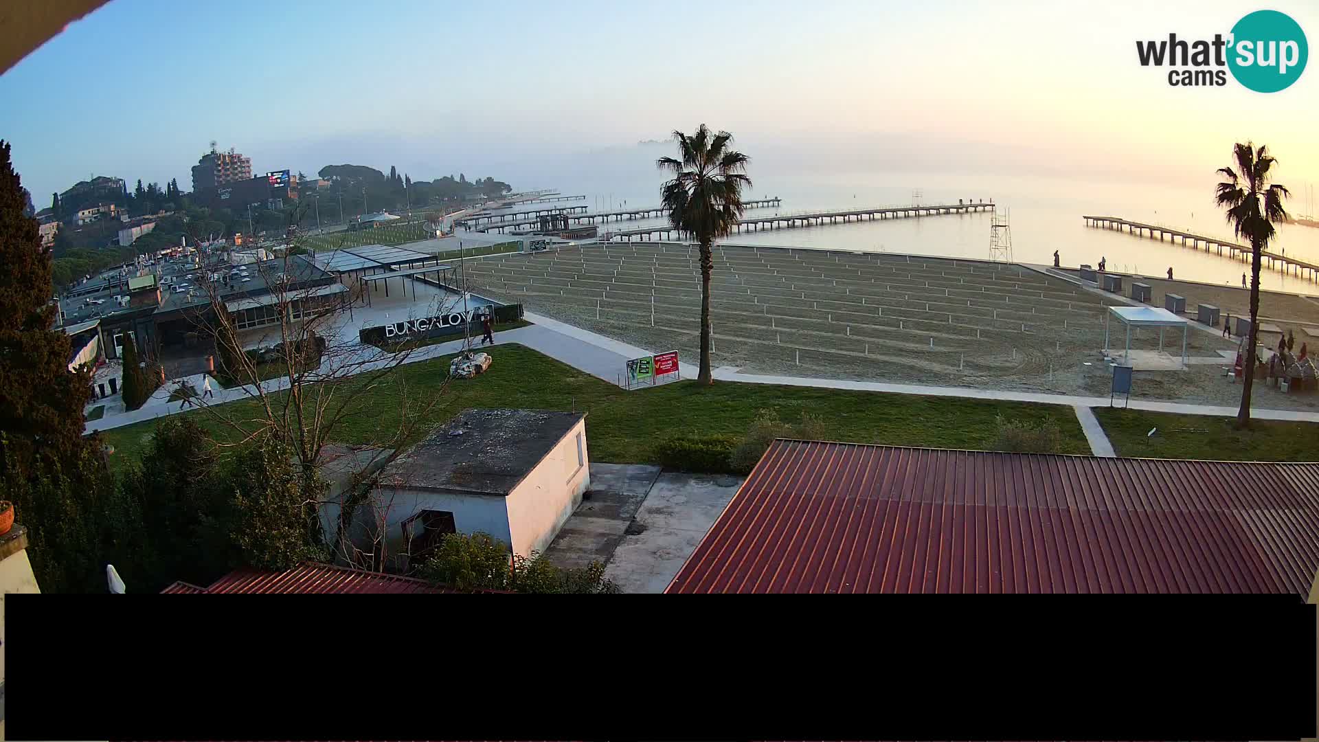 Kamera v živo Portorož plaža – Bungalow