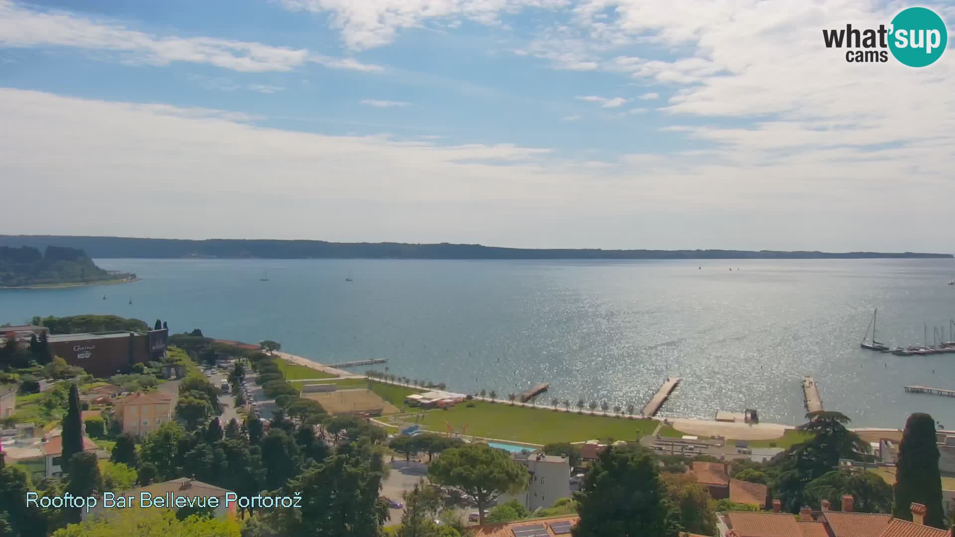 Portorož spletna kamera – pogled z Villa Bellevue