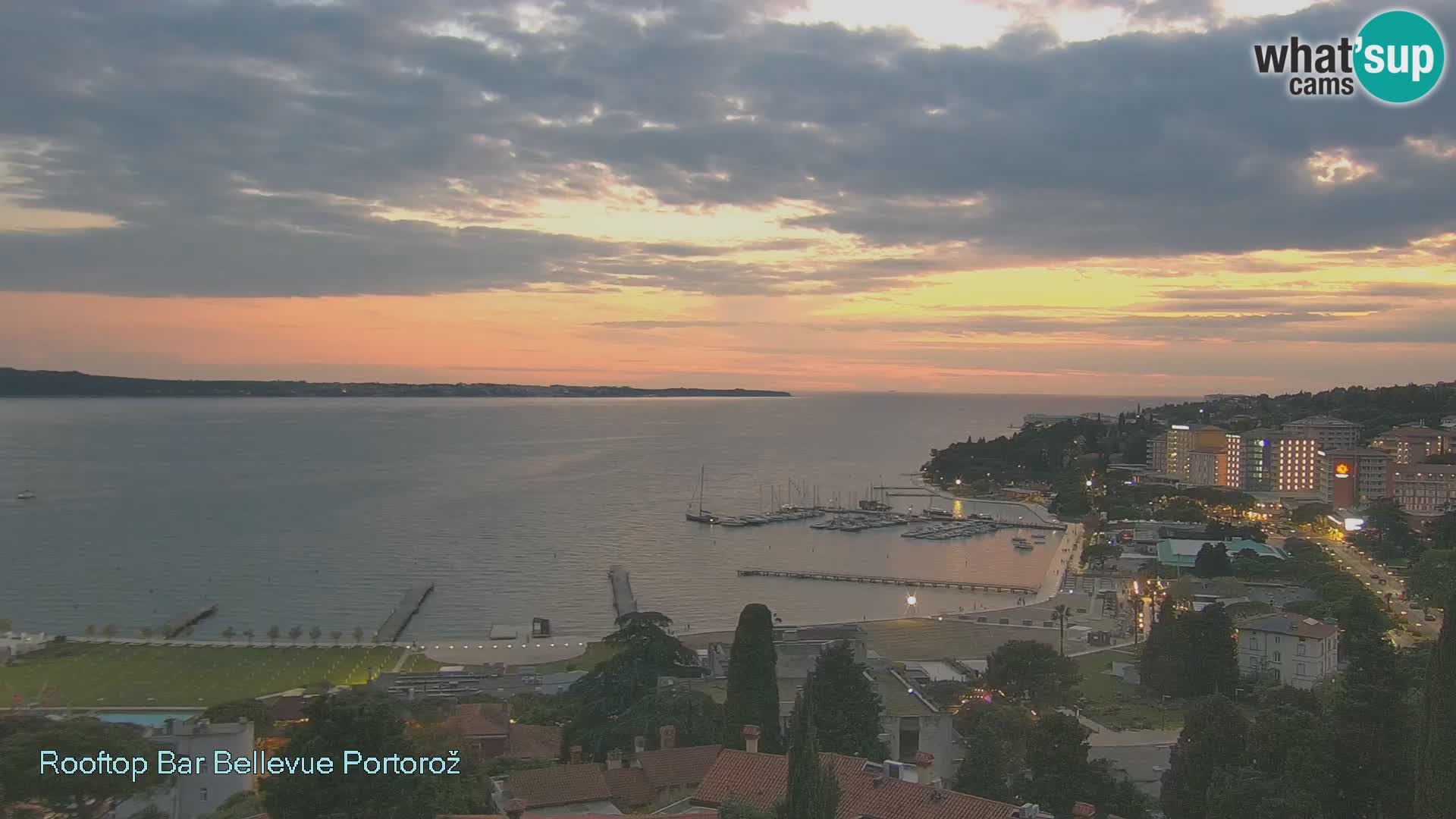 Portorož spletna kamera – pogled z Villa Bellevue