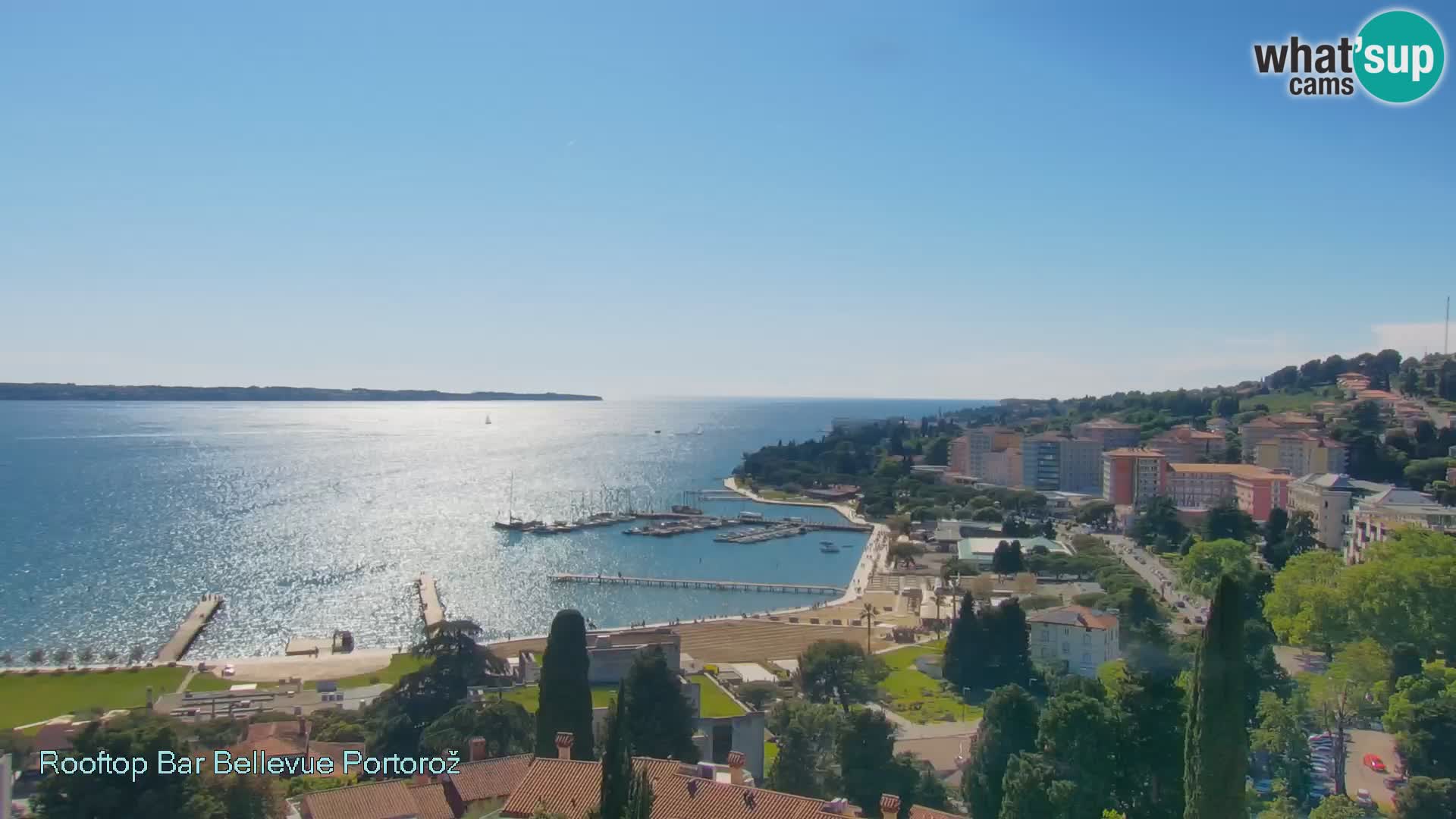 Portorož web kamera – pogled sa Villa Bellevue