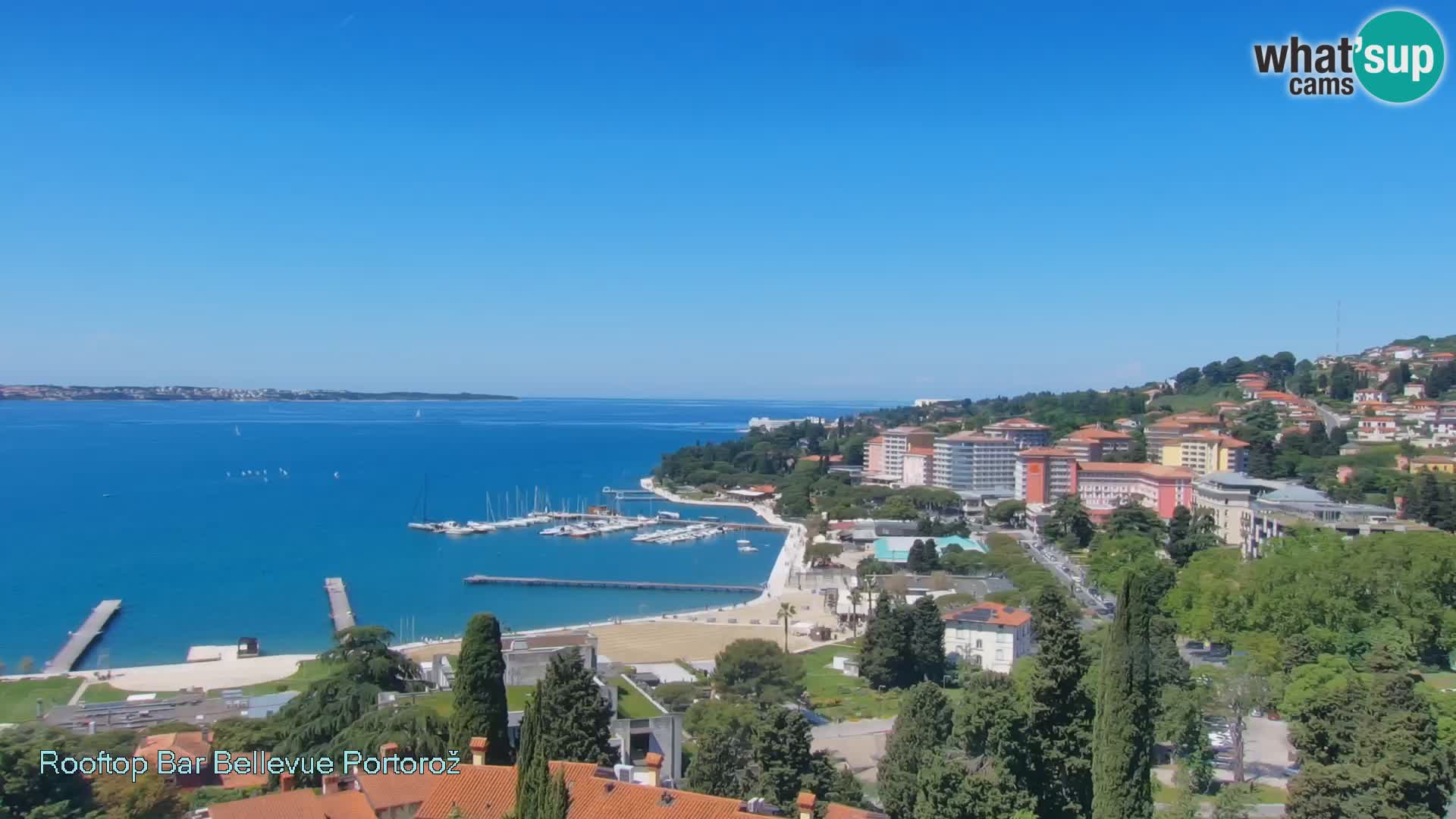 Portorož camera en vivo – Panorama Villa Bellevue