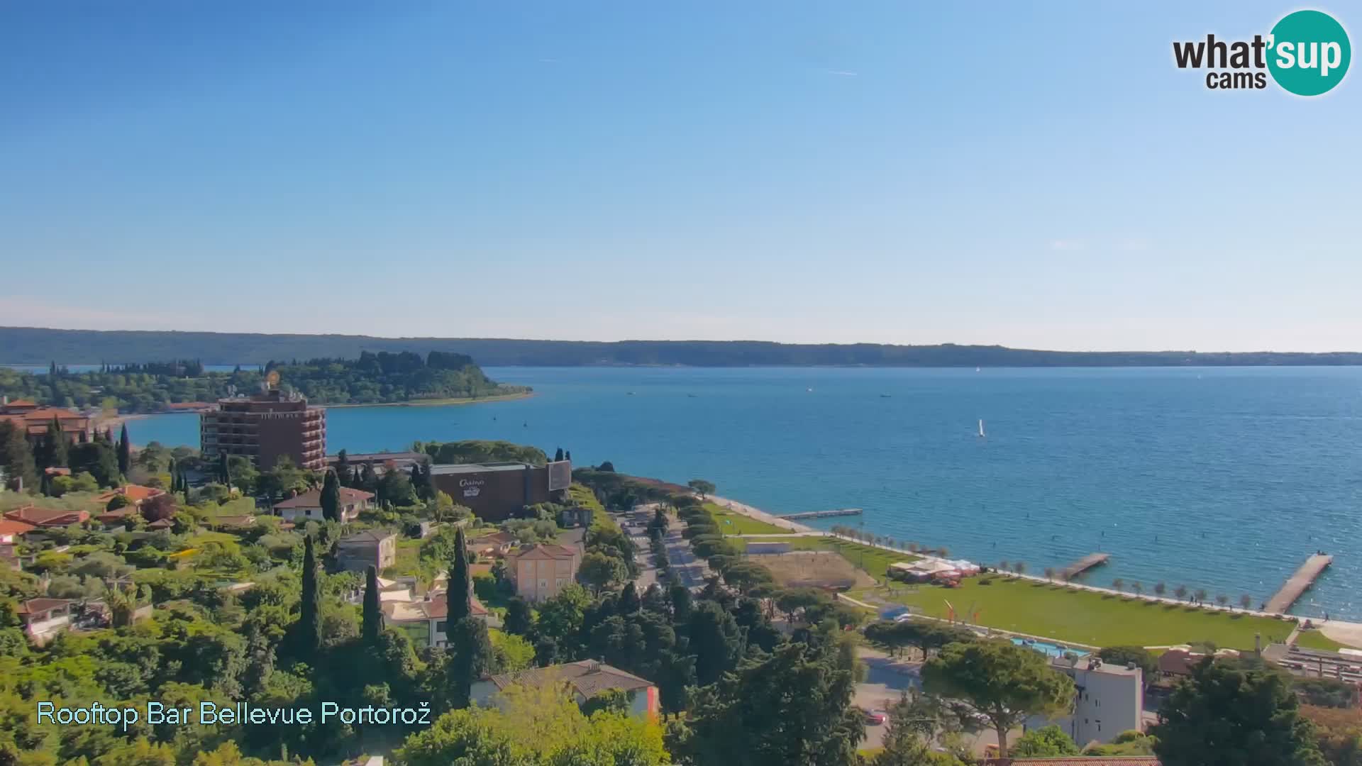 Portorož spletna kamera – pogled z Villa Bellevue