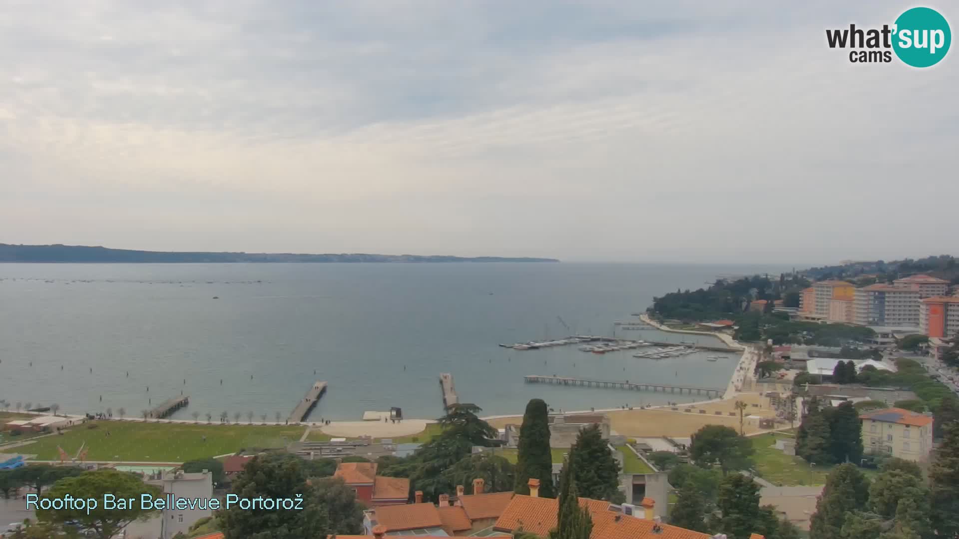 Portorož spletna kamera – pogled z Villa Bellevue