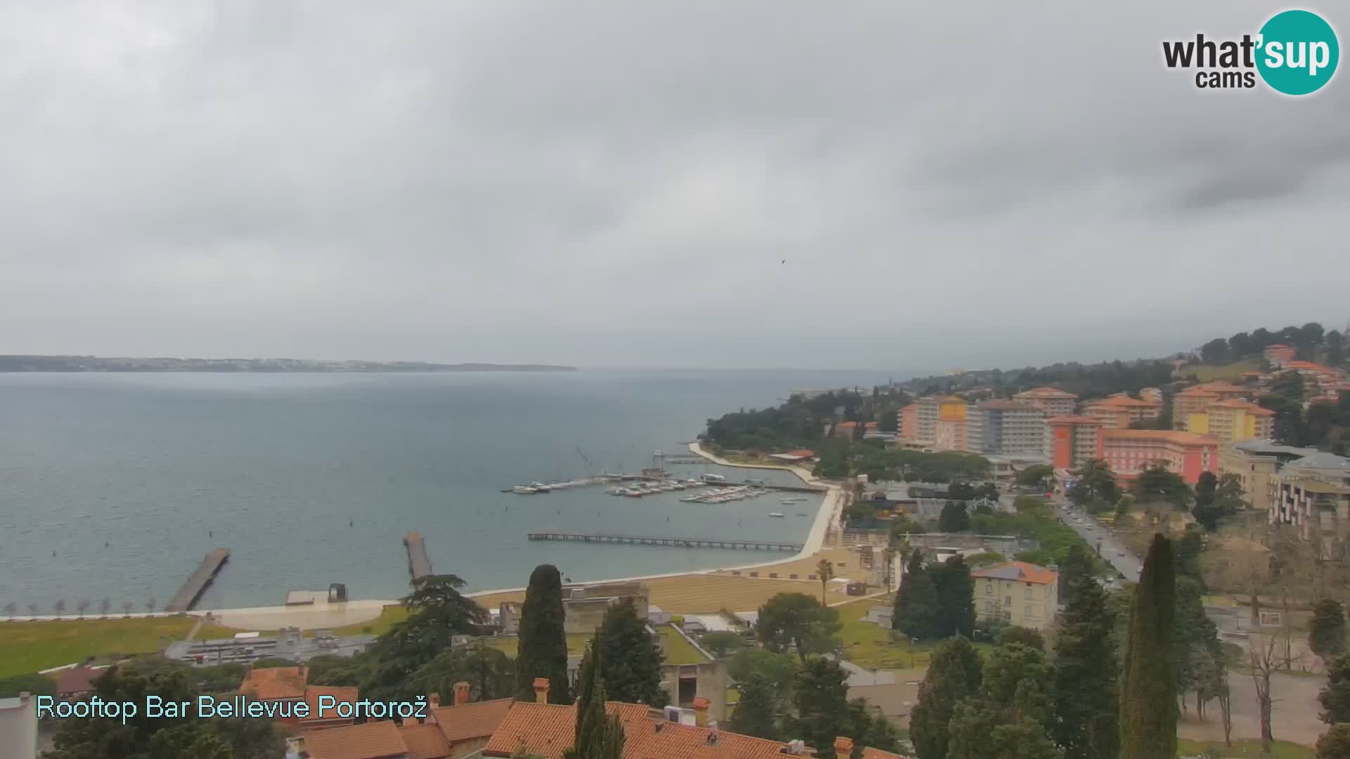 Portorož spletna kamera – pogled z Villa Bellevue