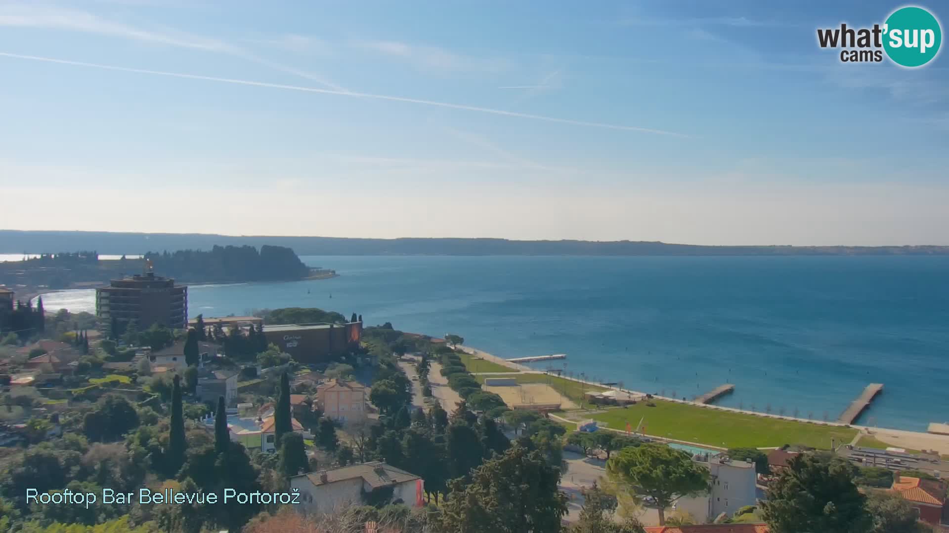 Portorož spletna kamera – pogled z Villa Bellevue