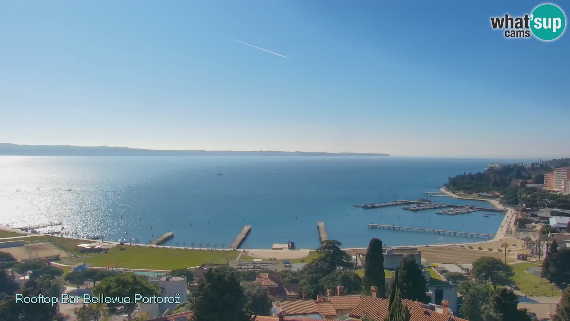 Portorož spletna kamera – pogled z Villa Bellevue