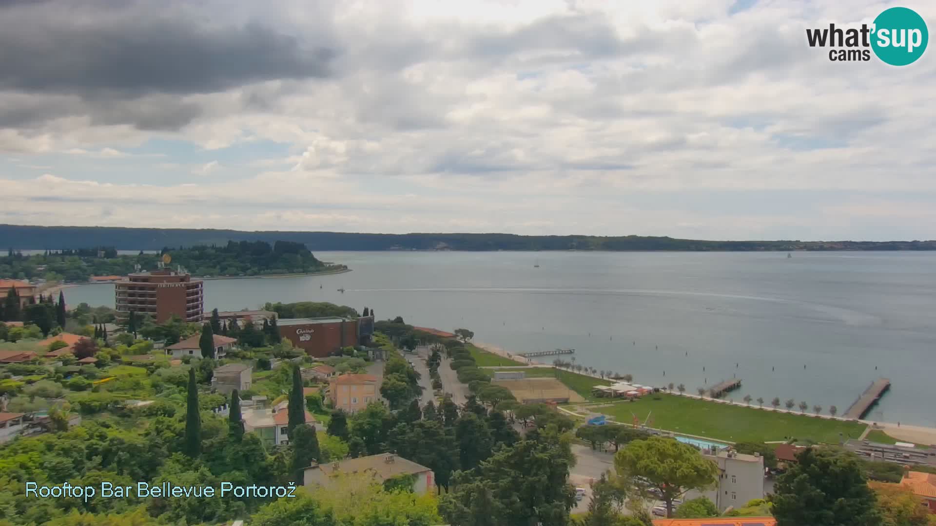 Portorož spletna kamera – pogled z Villa Bellevue