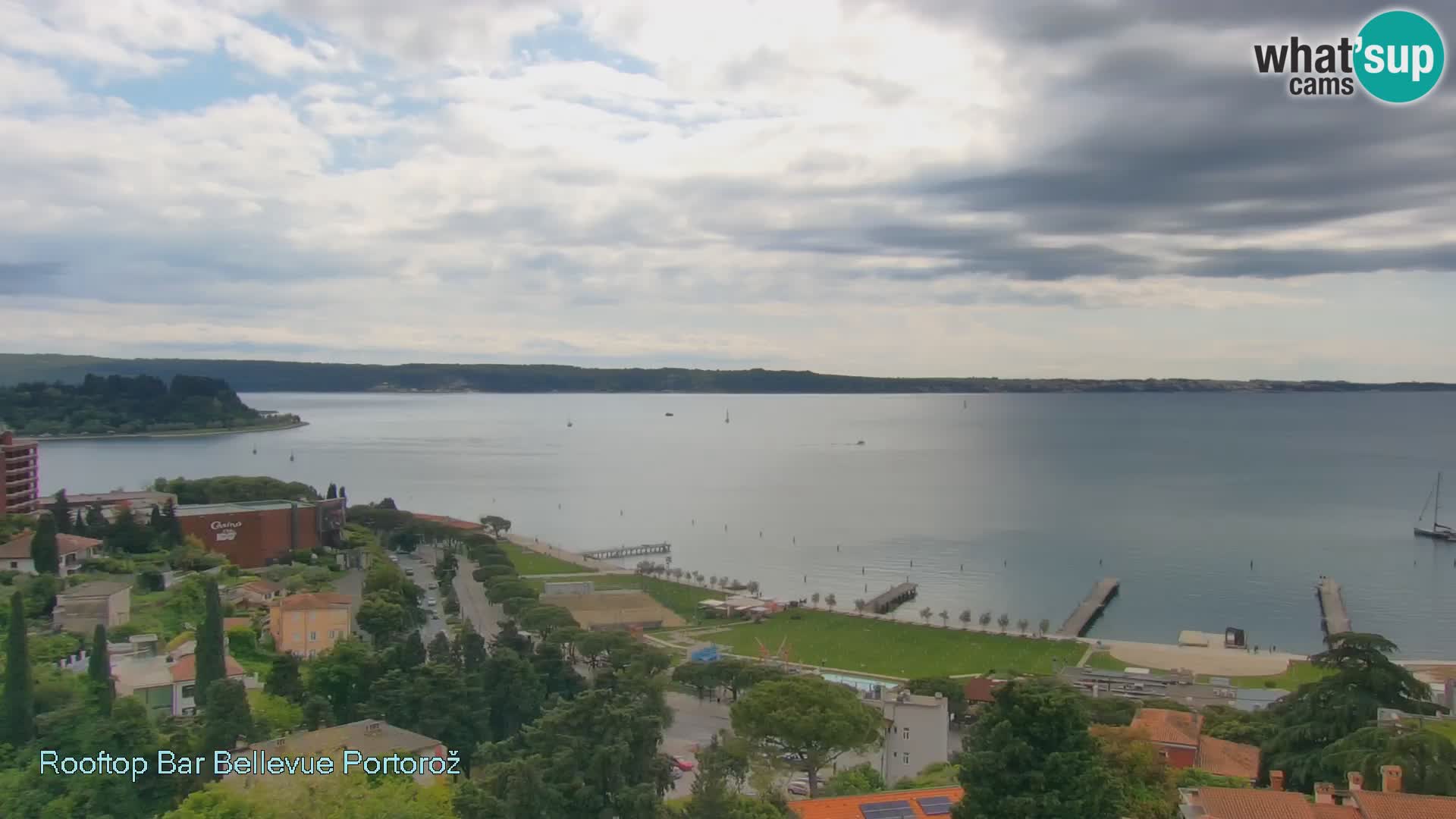 Portorož spletna kamera – pogled z Villa Bellevue
