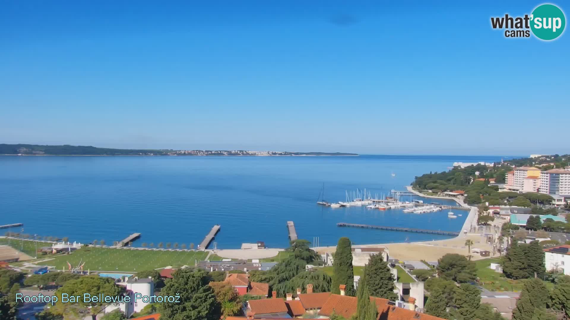 Portorož spletna kamera – pogled z Villa Bellevue