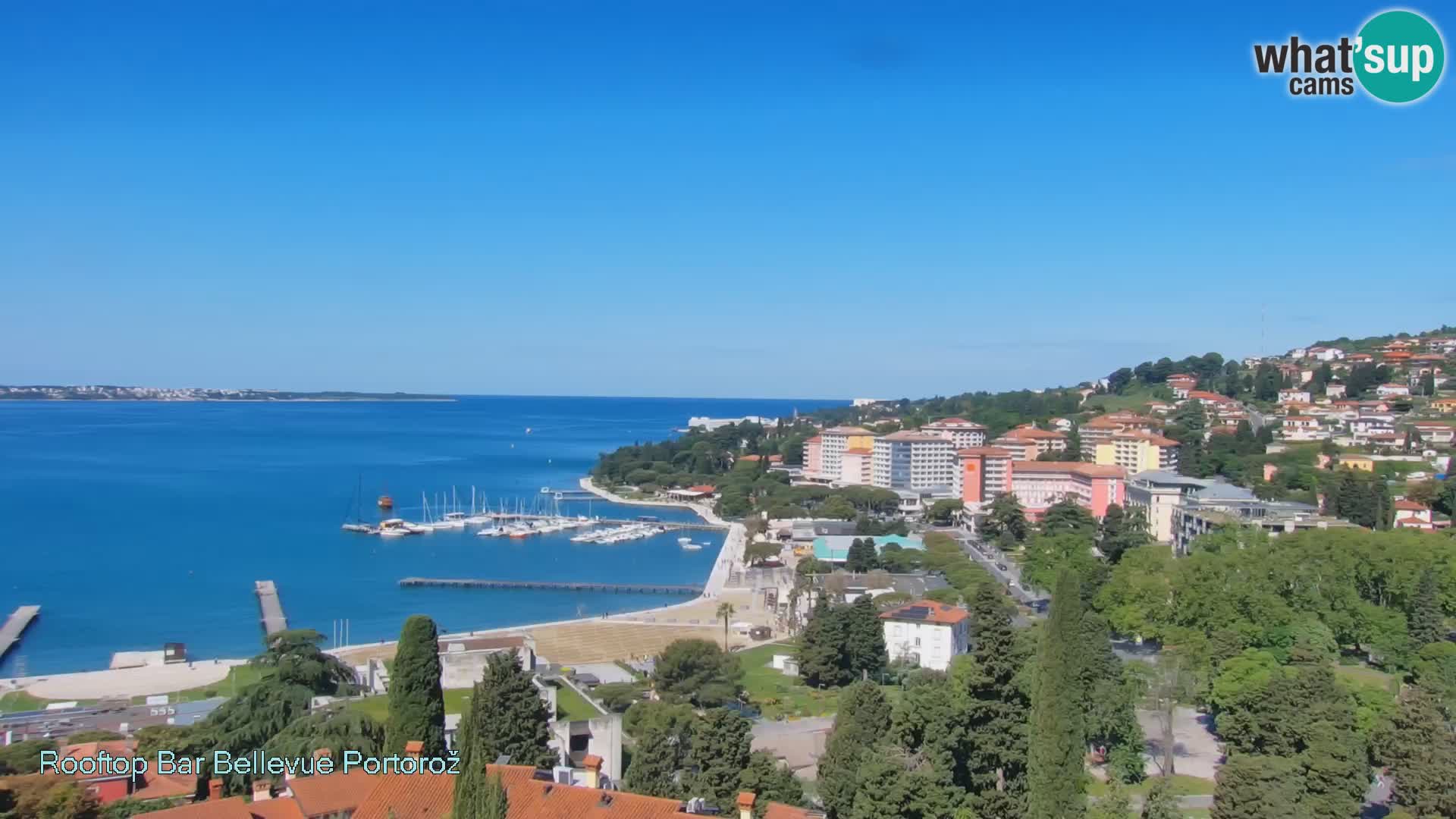 Portorož spletna kamera – pogled z Villa Bellevue