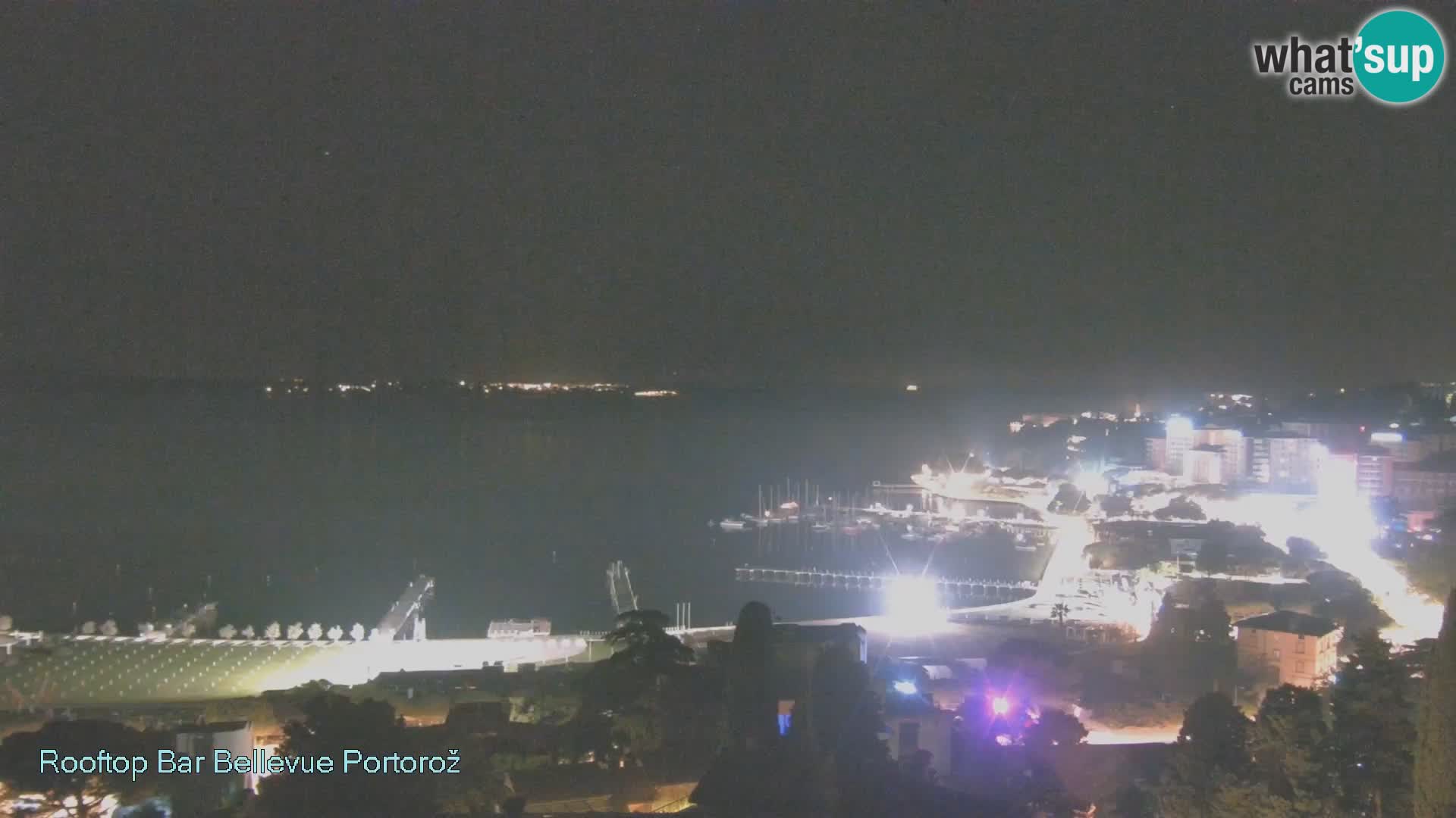 Portorož spletna kamera – pogled z Villa Bellevue