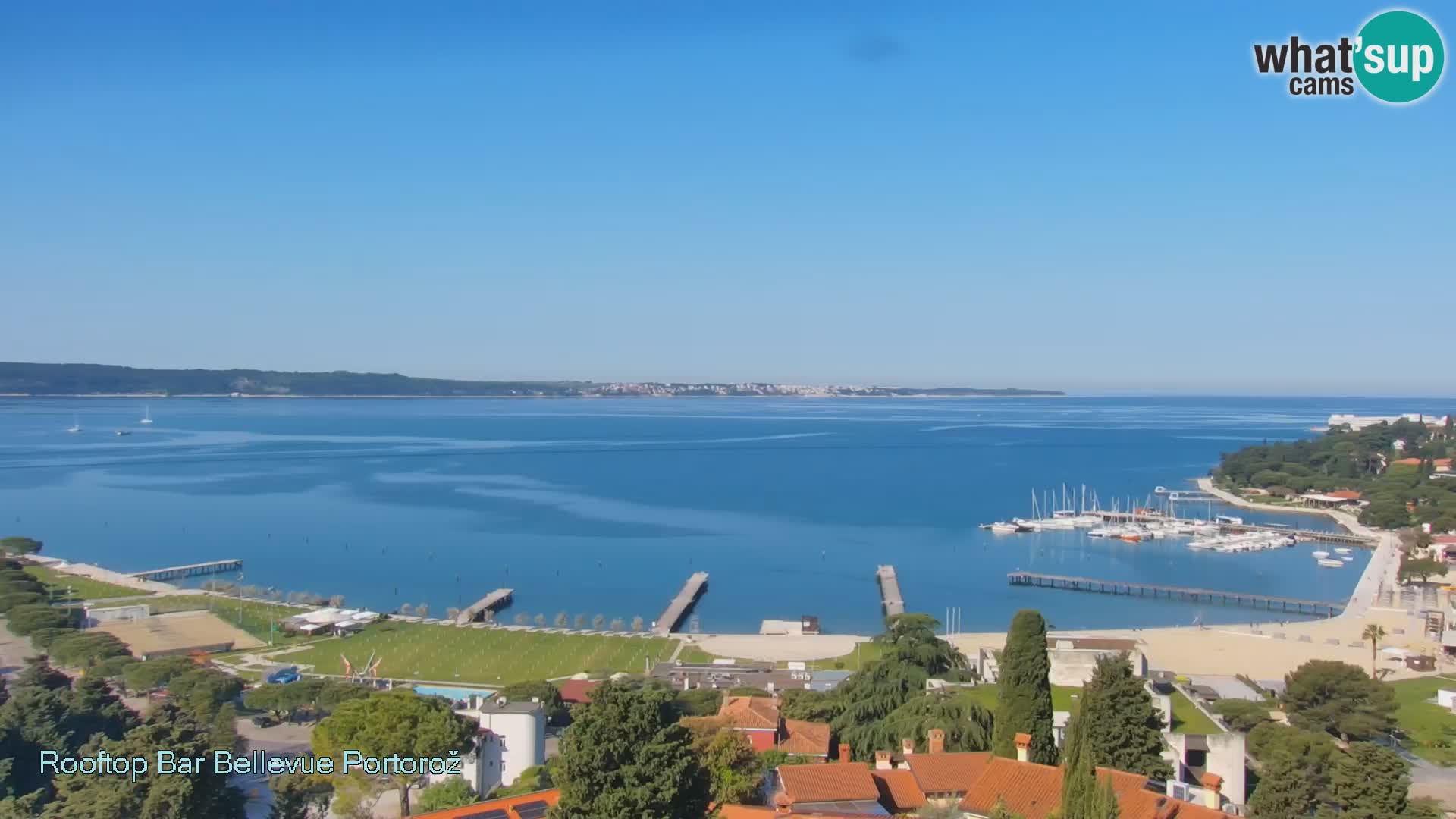 Portorož spletna kamera – pogled z Villa Bellevue