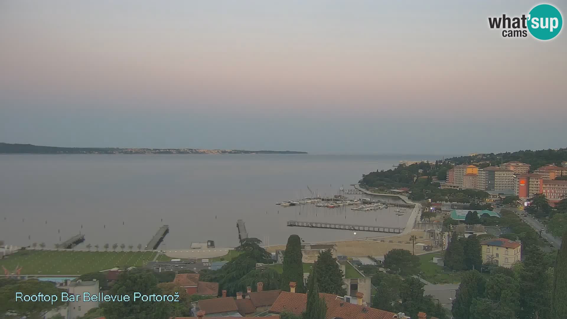 Portorož spletna kamera – pogled z Villa Bellevue