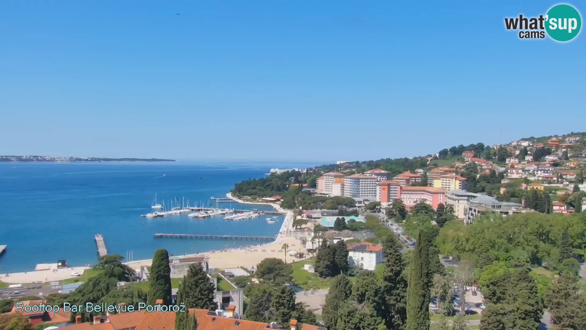 Live webcam Portorož – Panorama dalla Villa Bellevue