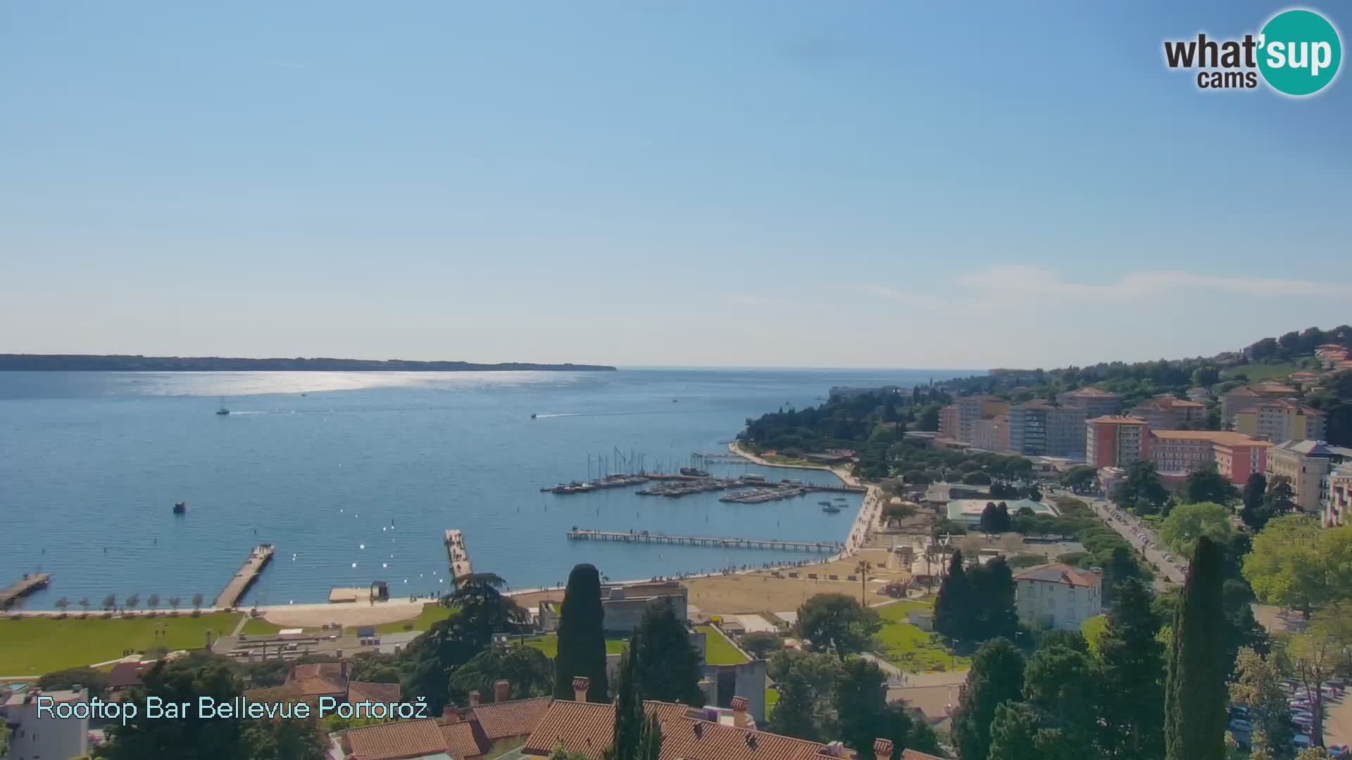 Portorož spletna kamera – pogled z Villa Bellevue