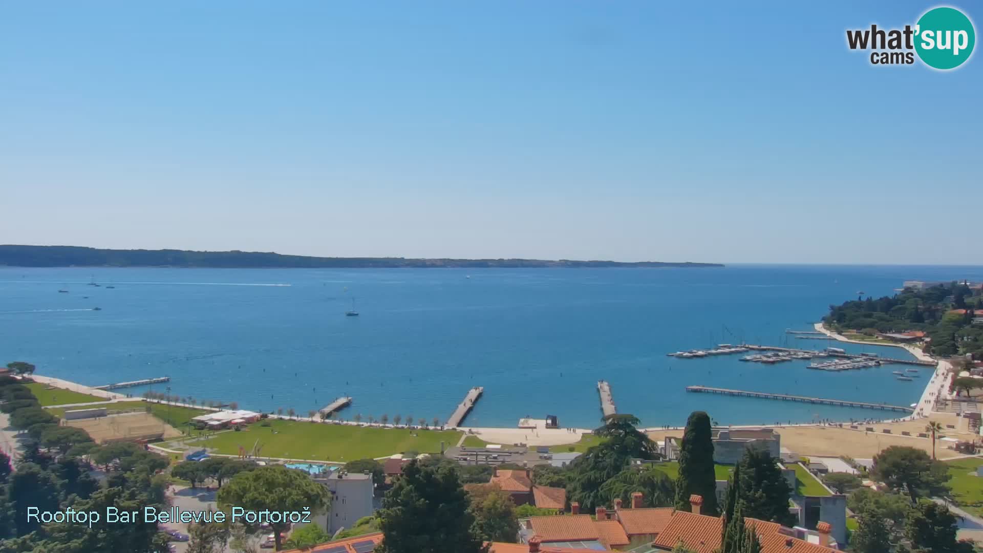 Portorož spletna kamera – pogled z Villa Bellevue
