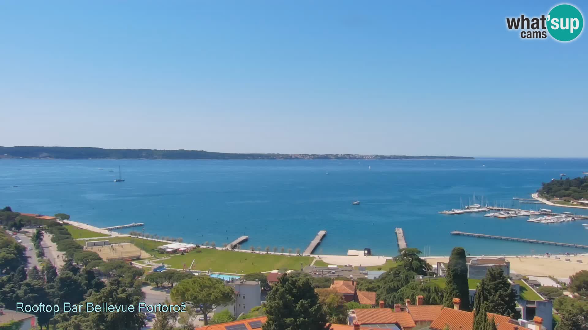 Portorož spletna kamera – pogled z Villa Bellevue