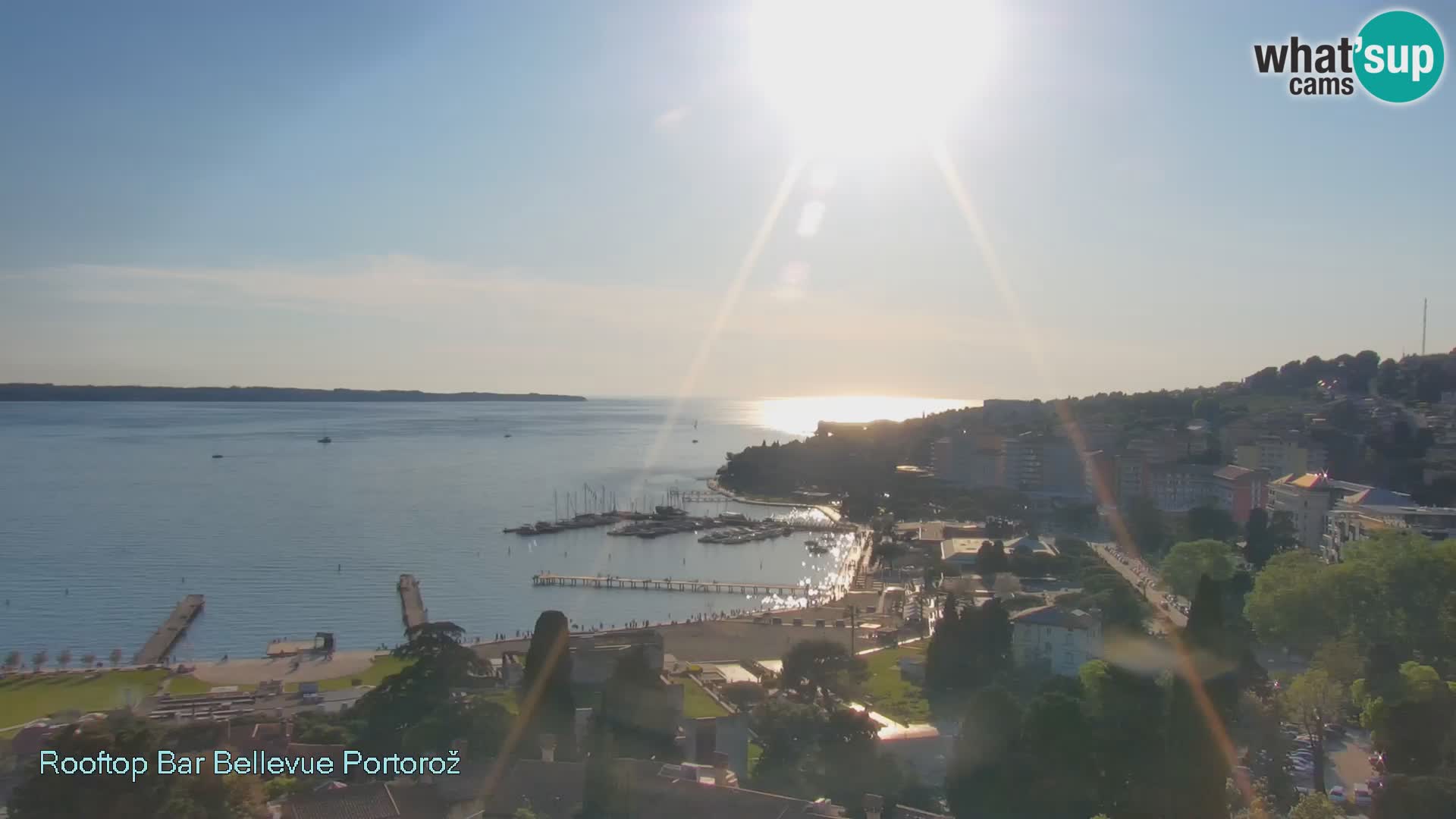 Portorož spletna kamera – pogled z Villa Bellevue