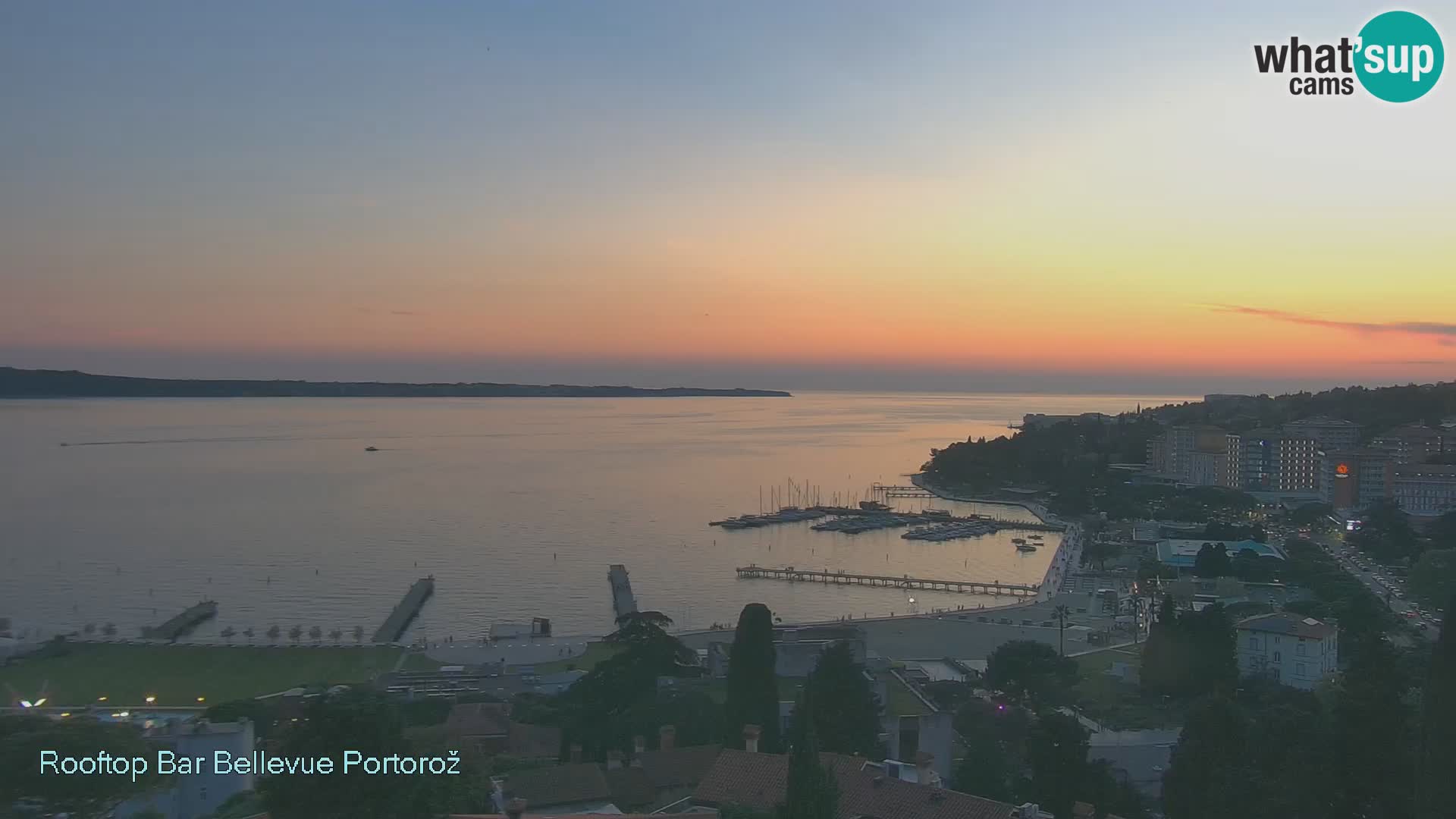 Portorož spletna kamera – pogled z Villa Bellevue