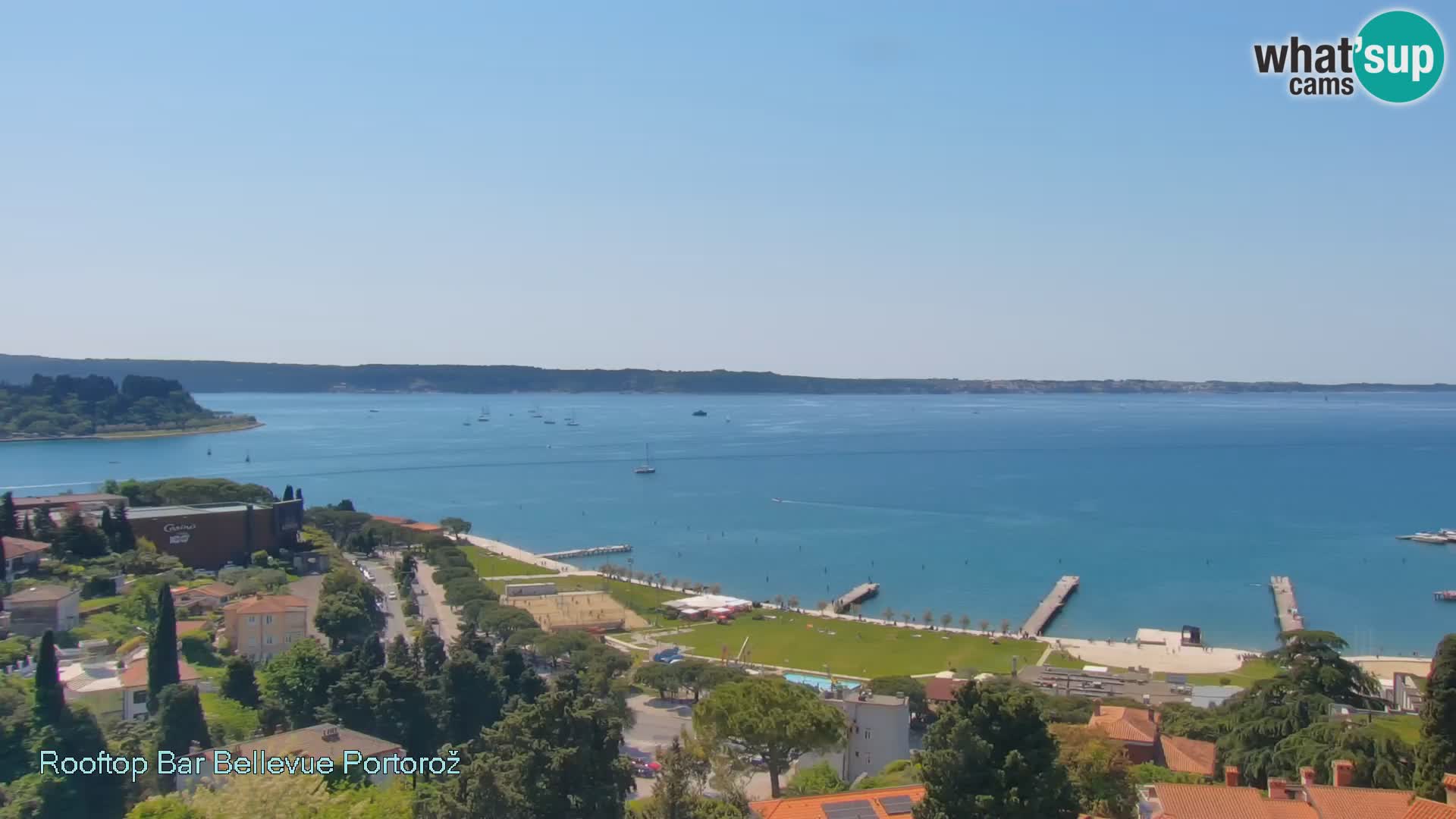 Portorož spletna kamera – pogled z Villa Bellevue