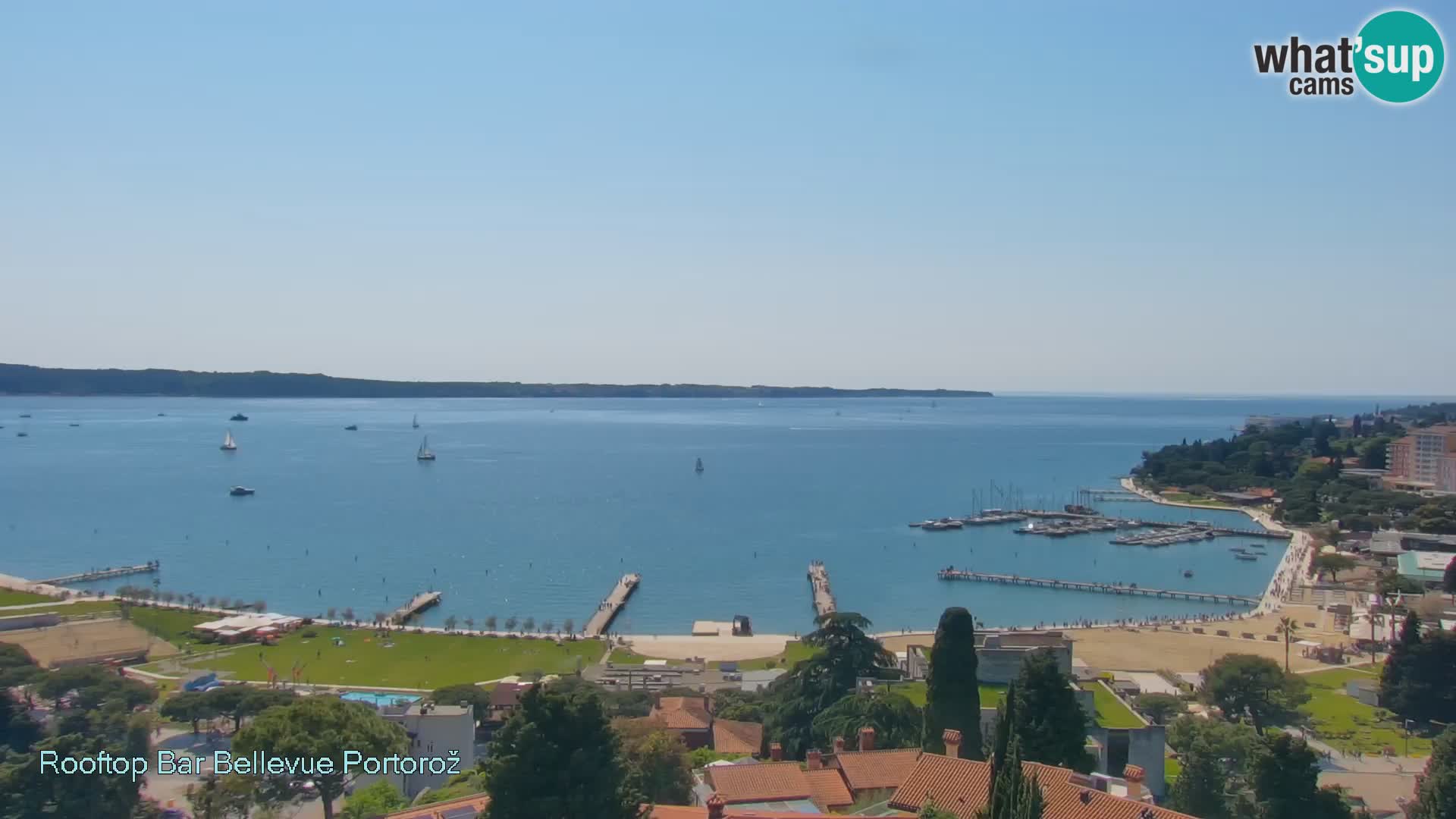Portorož spletna kamera – pogled z Villa Bellevue