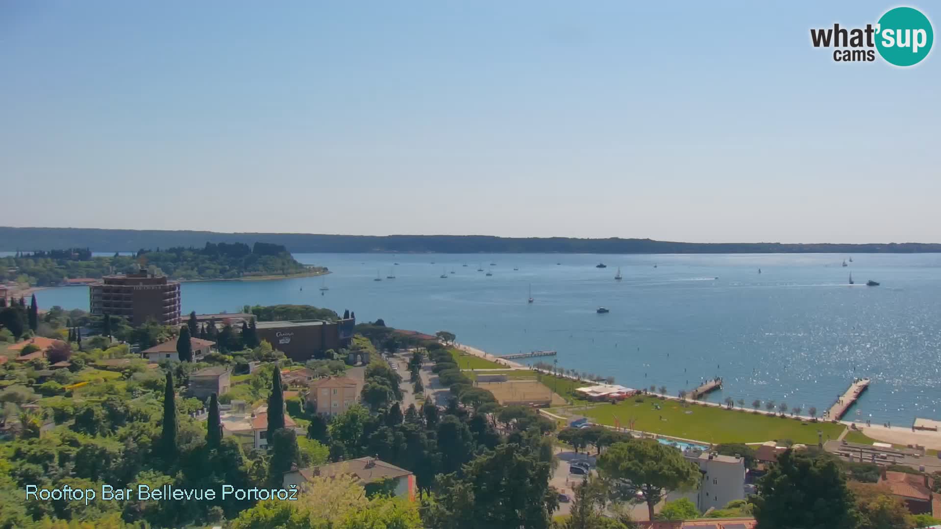Portorož spletna kamera – pogled z Villa Bellevue